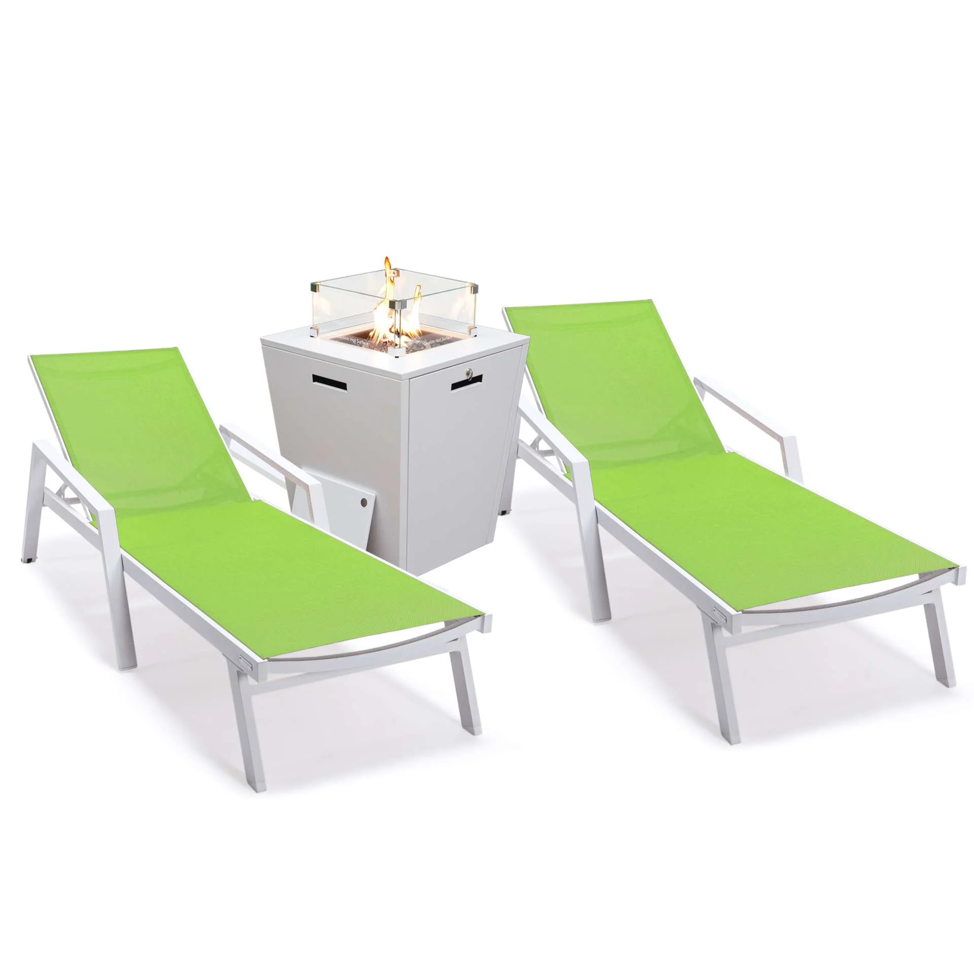 LeisureMod Marlin Modern Aluminum Outdoor Patio Chaise Lounge Chair With Arms Set of 2 - MLAWCF21-77BL2 - Image 69