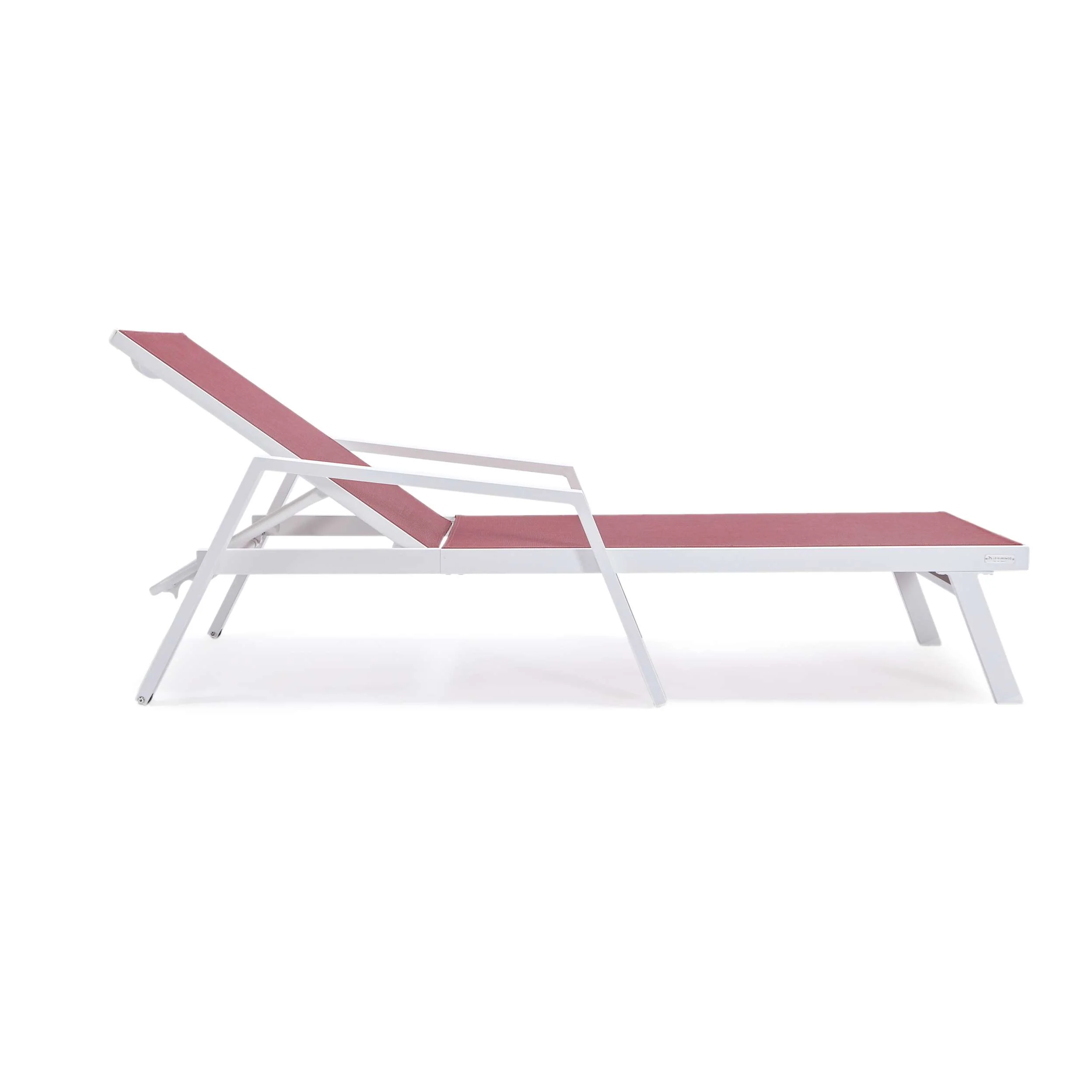 LeisureMod Marlin Modern White Aluminum Outdoor Patio Chaise Lounge Chair - MLAWCF21-77BL - Image 30
