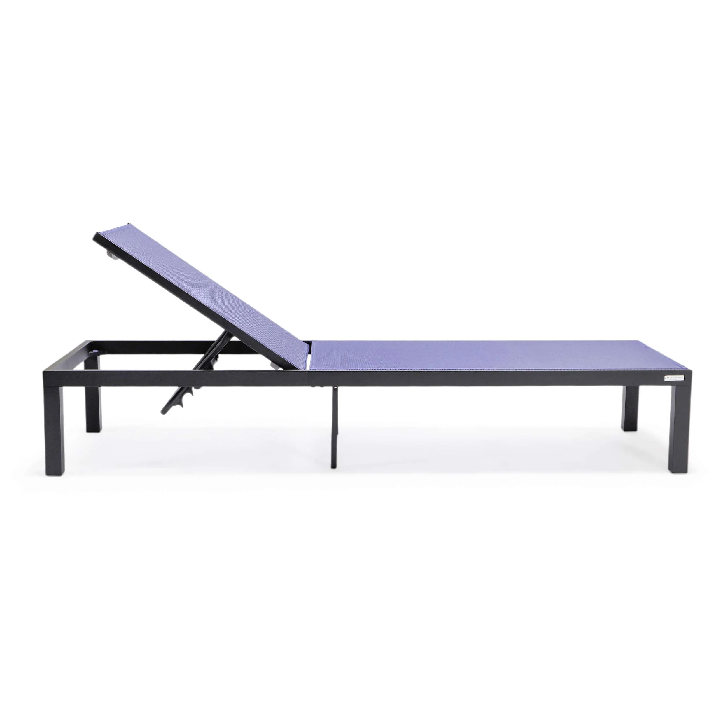 LeisureMod Marlin Patio Chaise Lounge Chair With Black Aluminum Frame, Set of 2 - Image 121