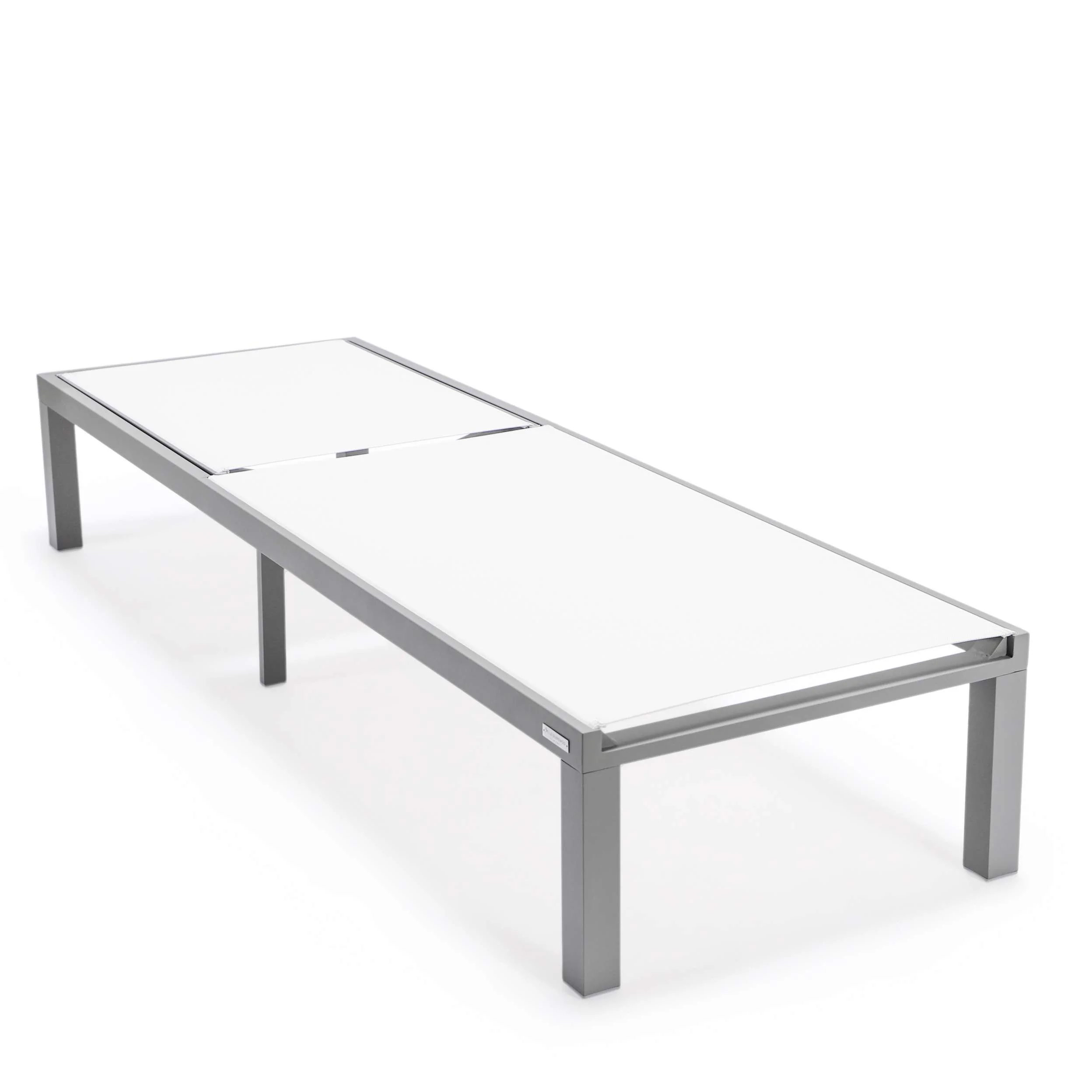 LeisureMod Marlin Patio Chaise Lounge Chair With Grey Aluminum Frame, Set of 2 - Image 157