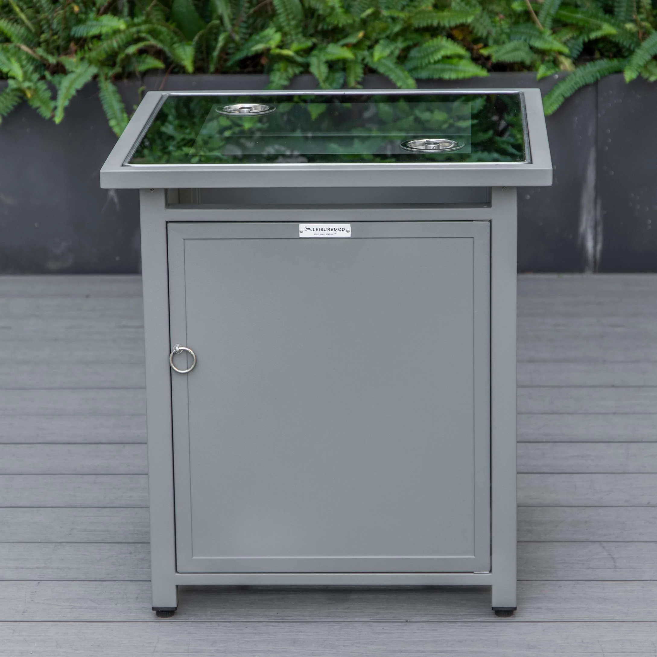 LeisureMod Walbrooke Black Patio Square Tank Holder - Image 19