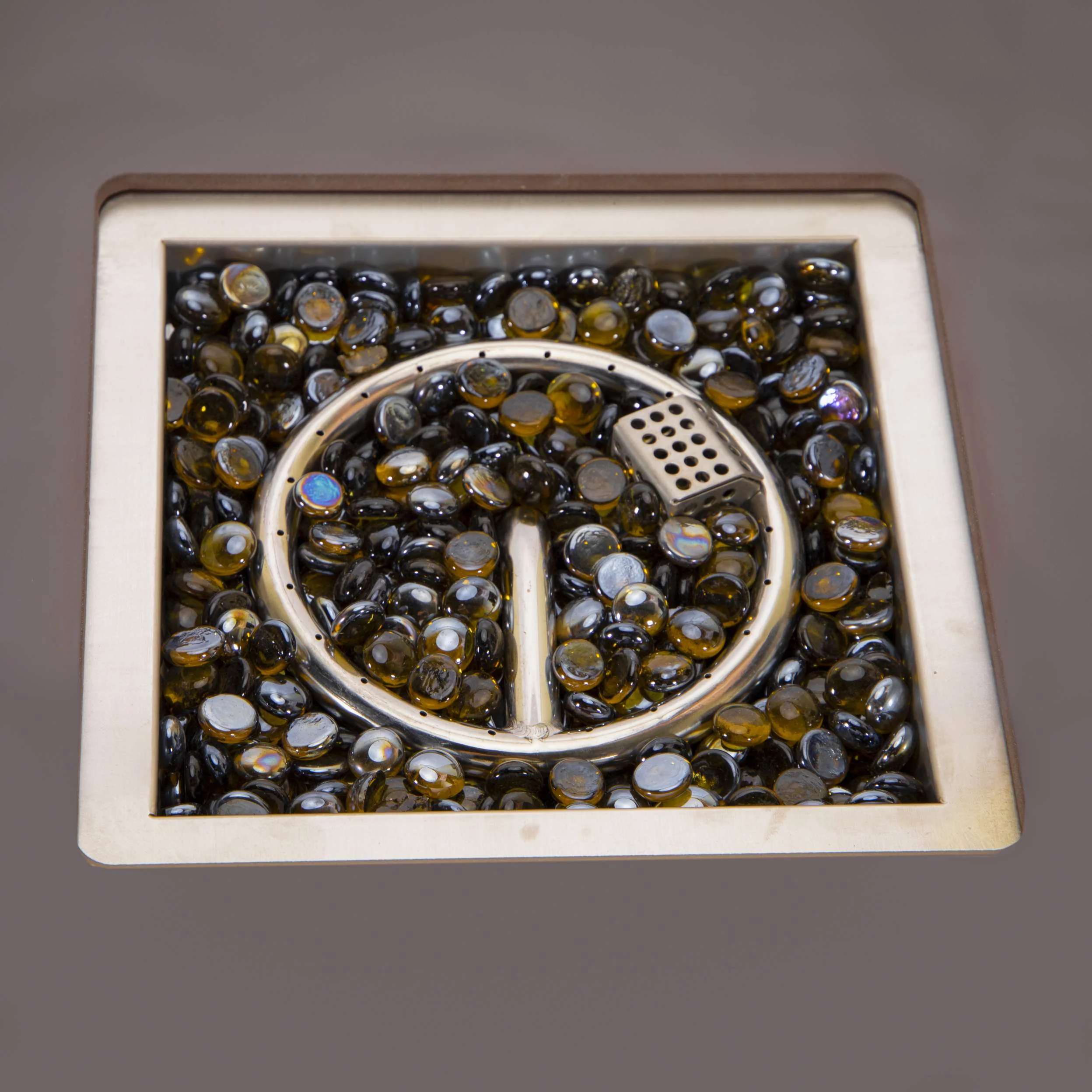 LeisureMod Walbrooke Modern Brown Patio Conversation With Square Fire Pit & Tank Holder - Image 170