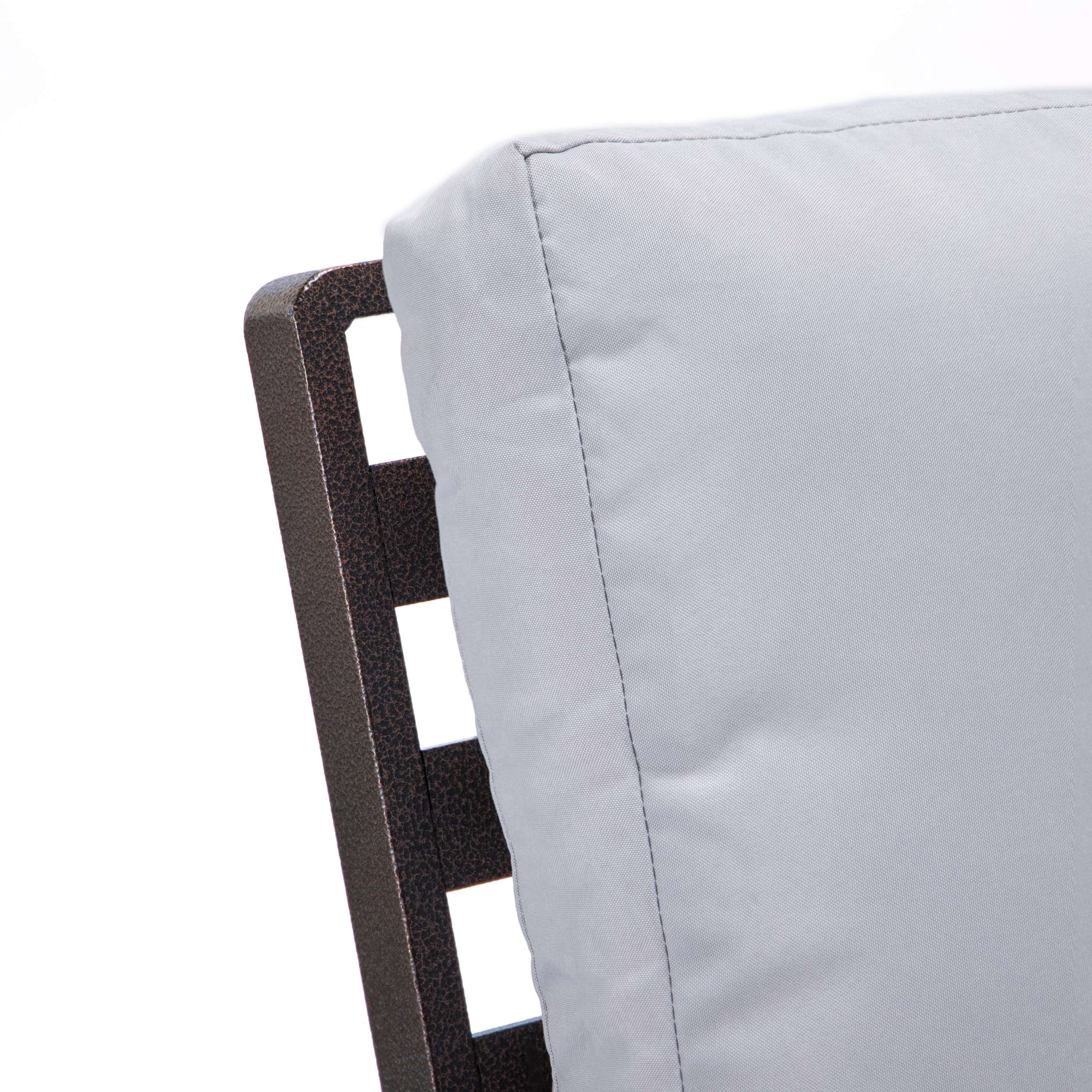 Leisuremod Walbrooke Modern Outdoor Patio Loveseat with Brown Aluminum Frame and Removable Cushions For Patio and Backyard Garden - Image 47