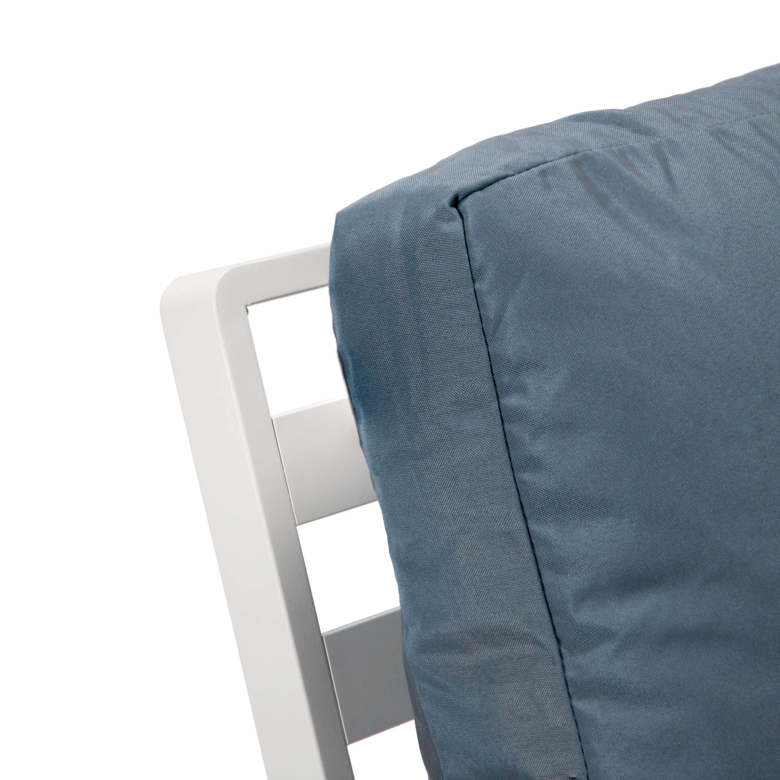 Leisuremod Walbrooke Modern Outdoor Patio Loveseat with White Aluminum Frame and Removable Cushions For Patio and Backyard Garden - Image 16