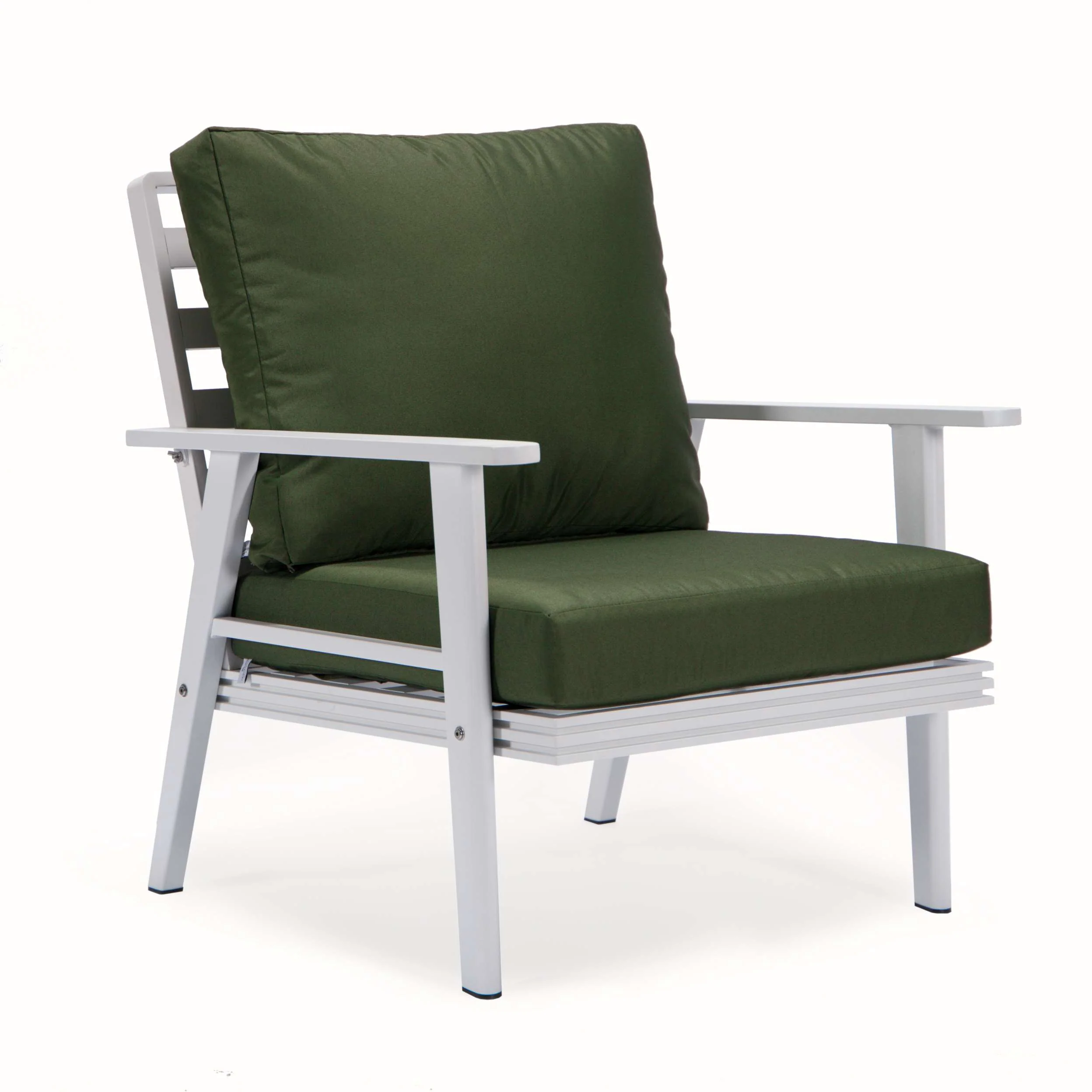 LeisureMod Walbrooke Modern White Patio Conversation With Round Fire Pit & Tank Holder - Image 42