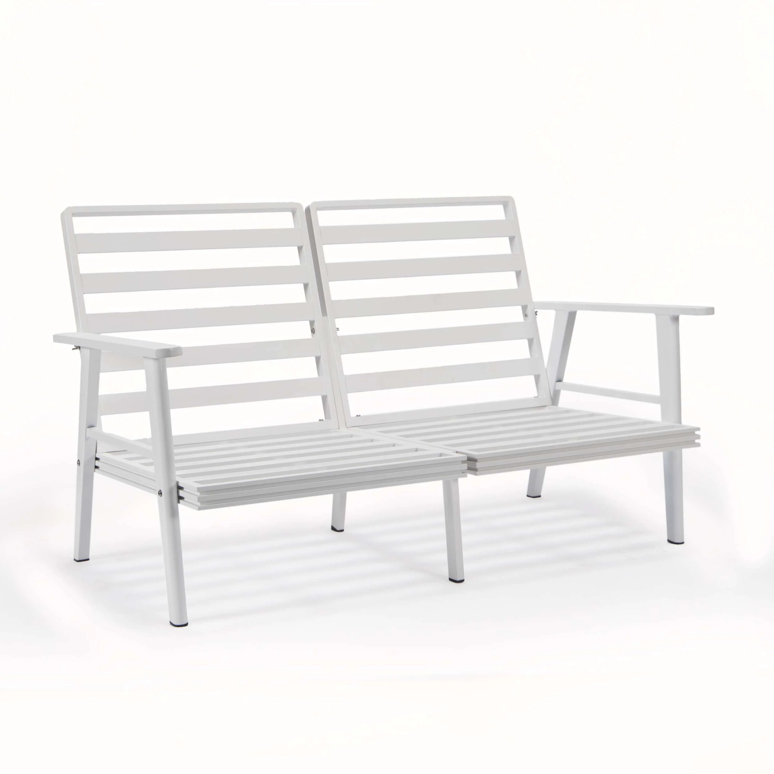 LeisureMod Walbrooke Modern White Patio Conversation With Square Fire Pit & Tank Holder - Image 139