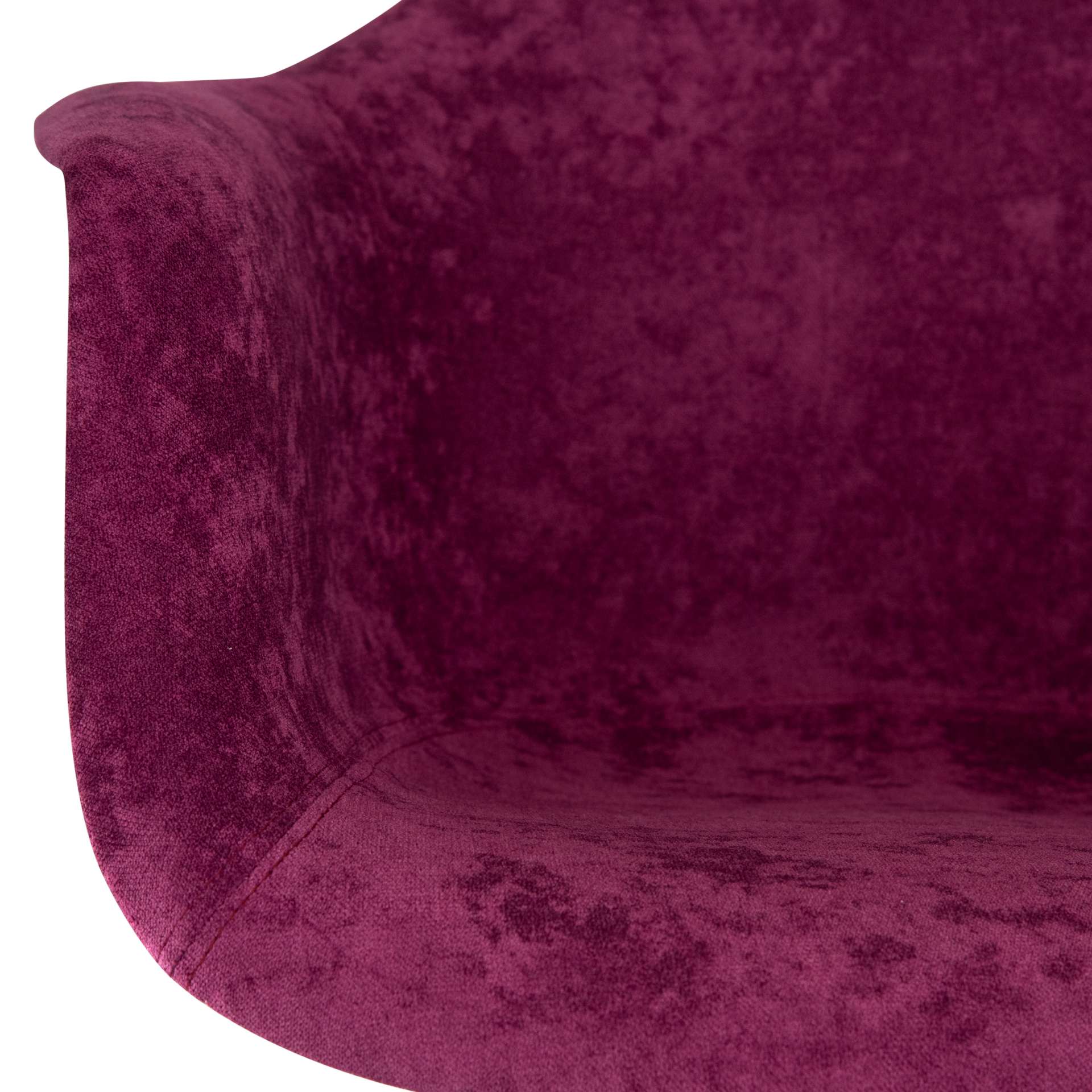 LeisureMod Willow Velvet Eiffel Wooden Base Accent Chair - W24VPR - Image 4
