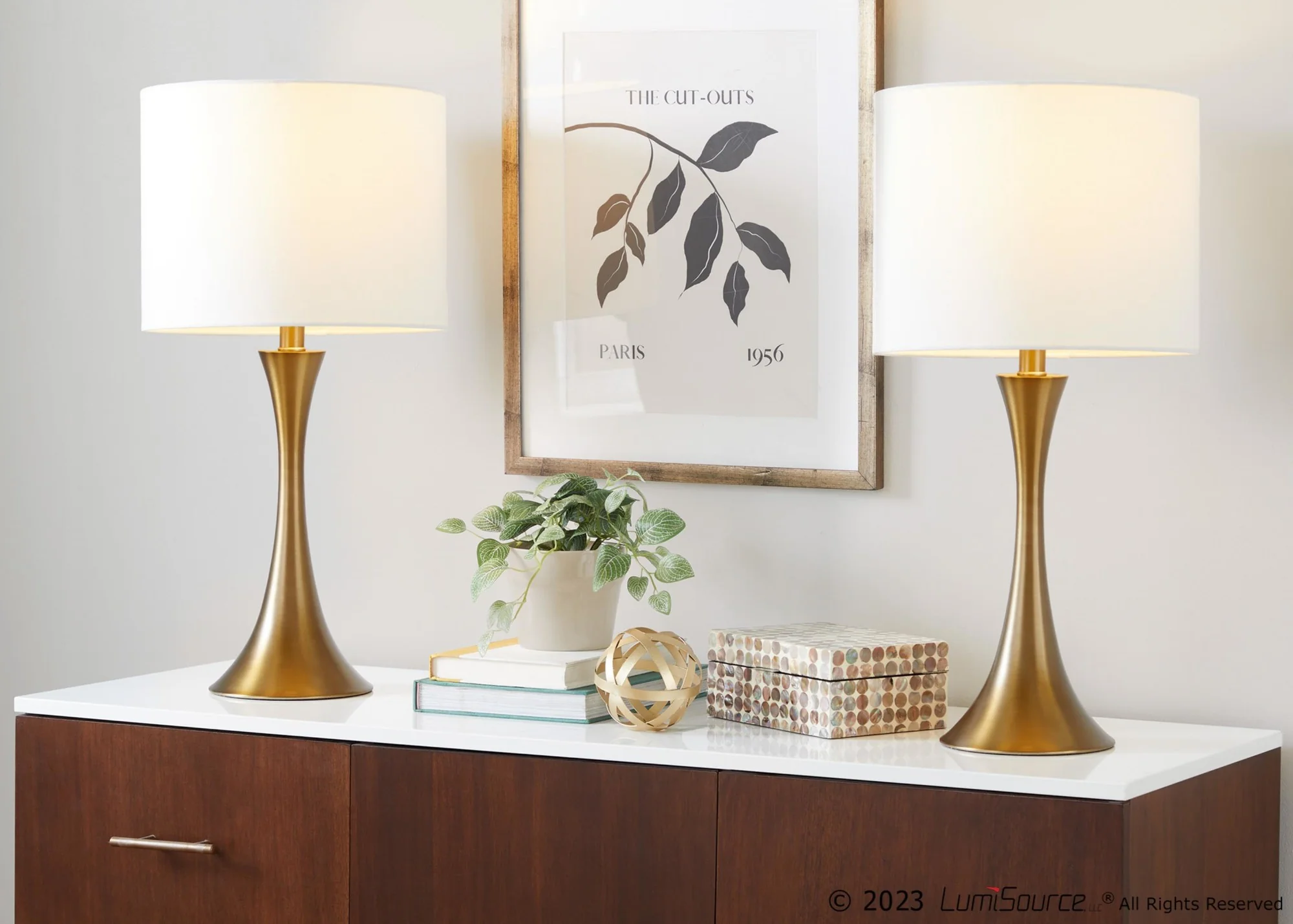 Lenuxe 24" Metal Table Lamp - Set of 2 By LumiSource - GTS24-LENUXE BZW2
