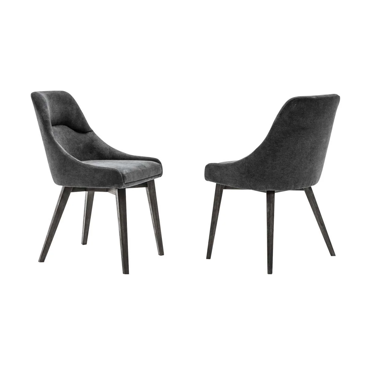Lileth Charcoal Upholstered Dining Chair - Set of 2 By Armen Living