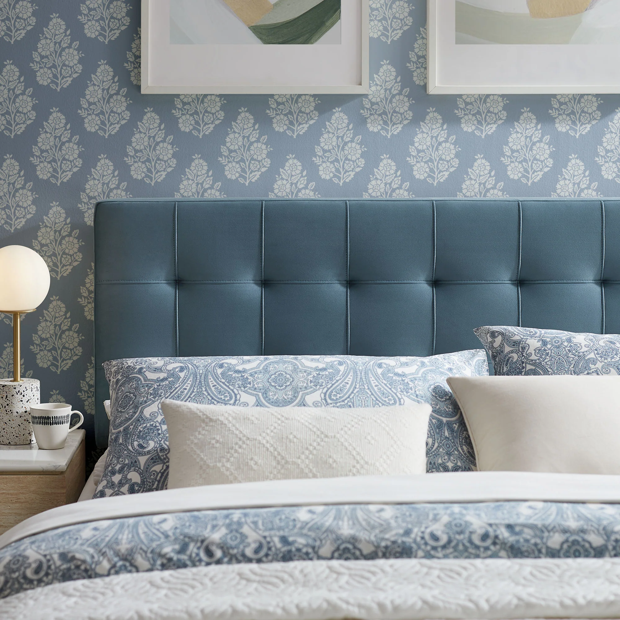 Lily Stain-Resistant Performance Velvet Full Size Headboard by Modway - Image 13