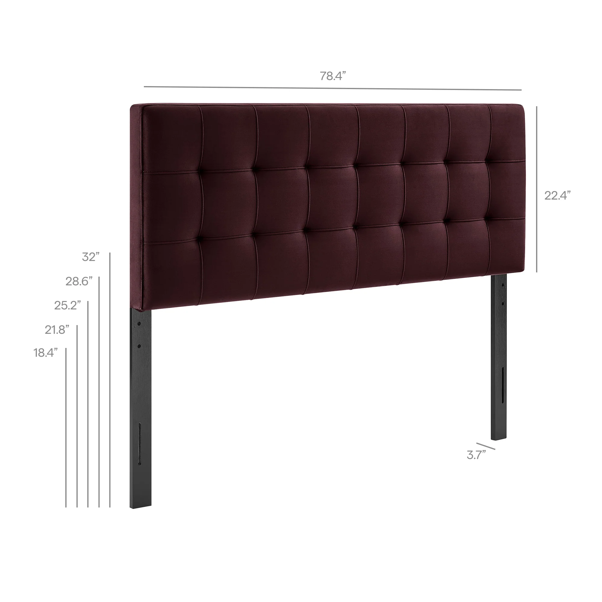 Lily Stain-Resistant Performance Velvet King Size Headboard by Modway - Image 40
