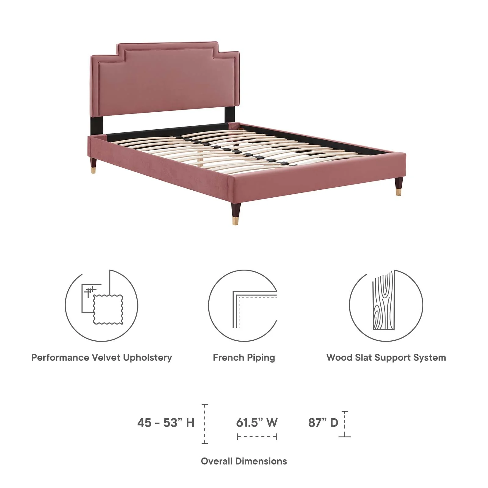 Liva Performance Velvet King Bed By Modway - MOD-6841 - Image 21