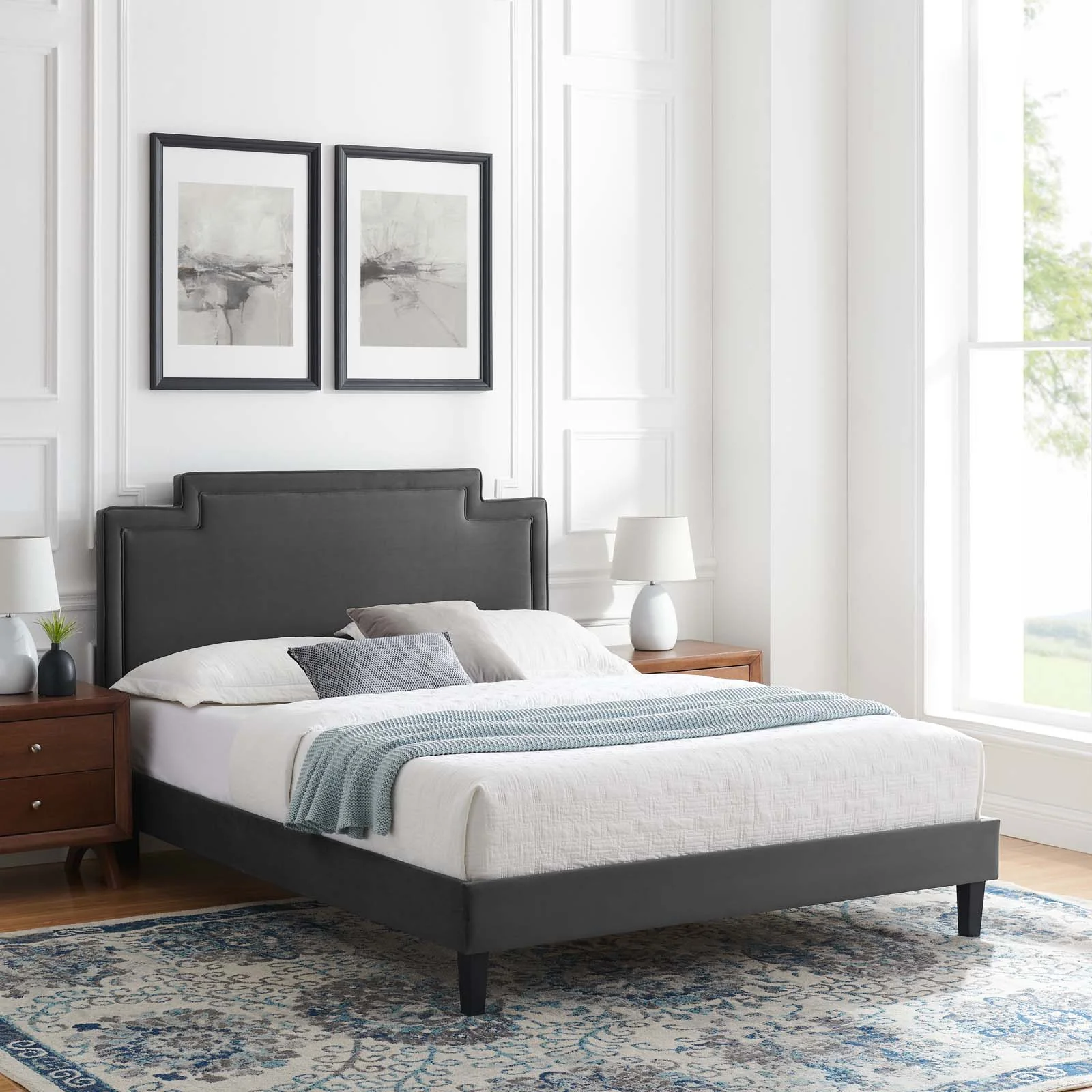 Liva Performance Velvet King Bed By Modway - MOD-6846