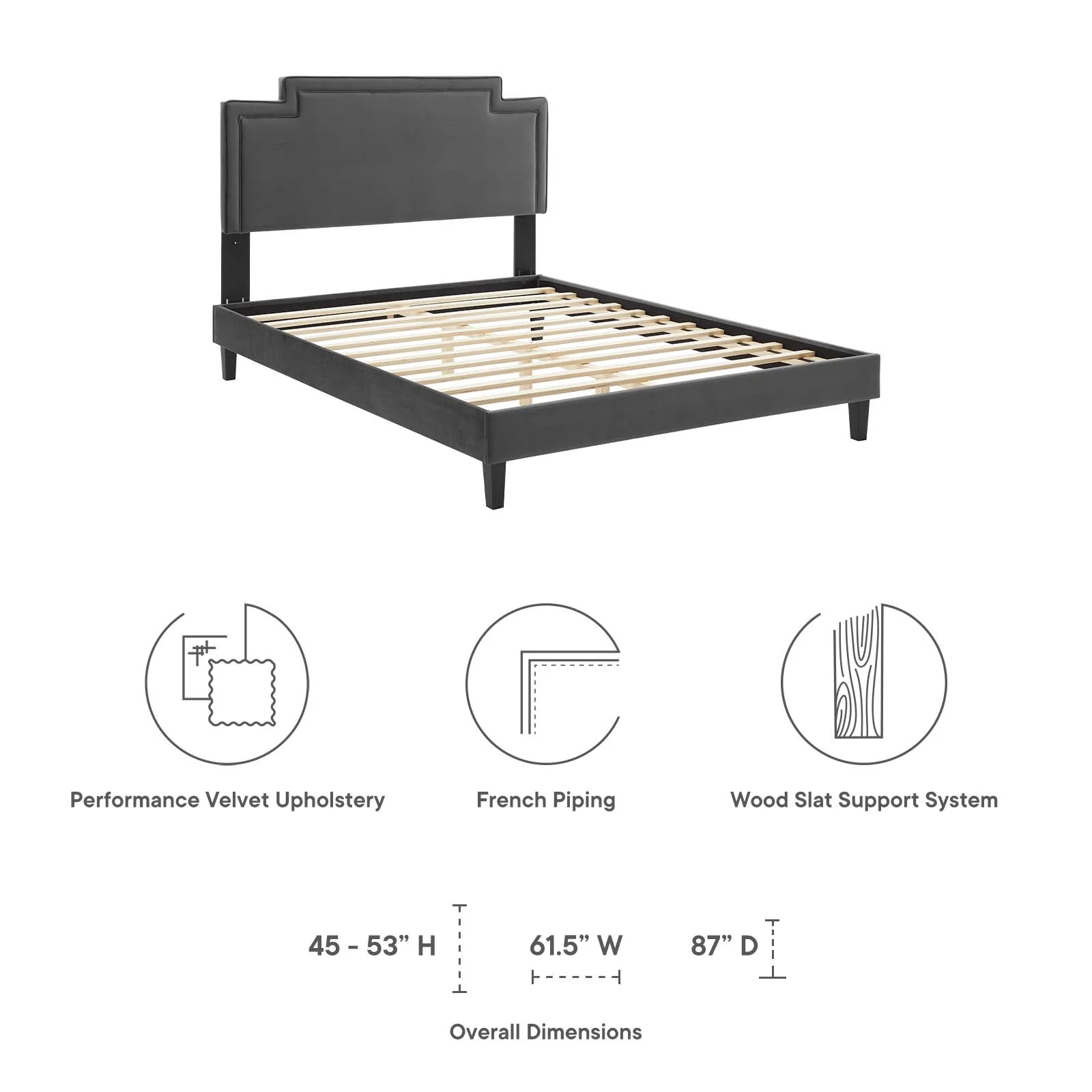 Liva Performance Velvet King Bed By Modway - MOD-6846 - Image 10