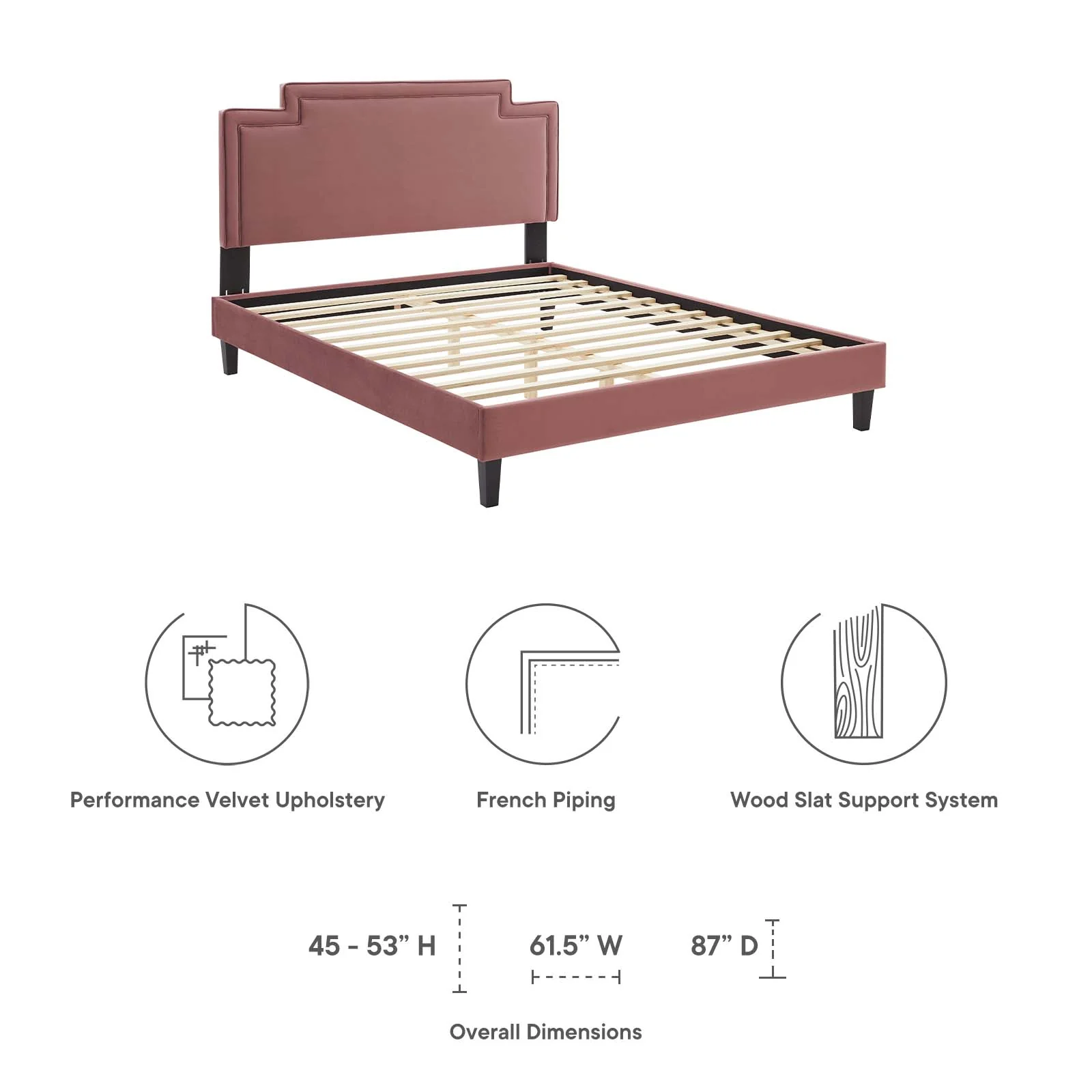 Liva Performance Velvet King Bed By Modway - MOD-6846 - Image 21