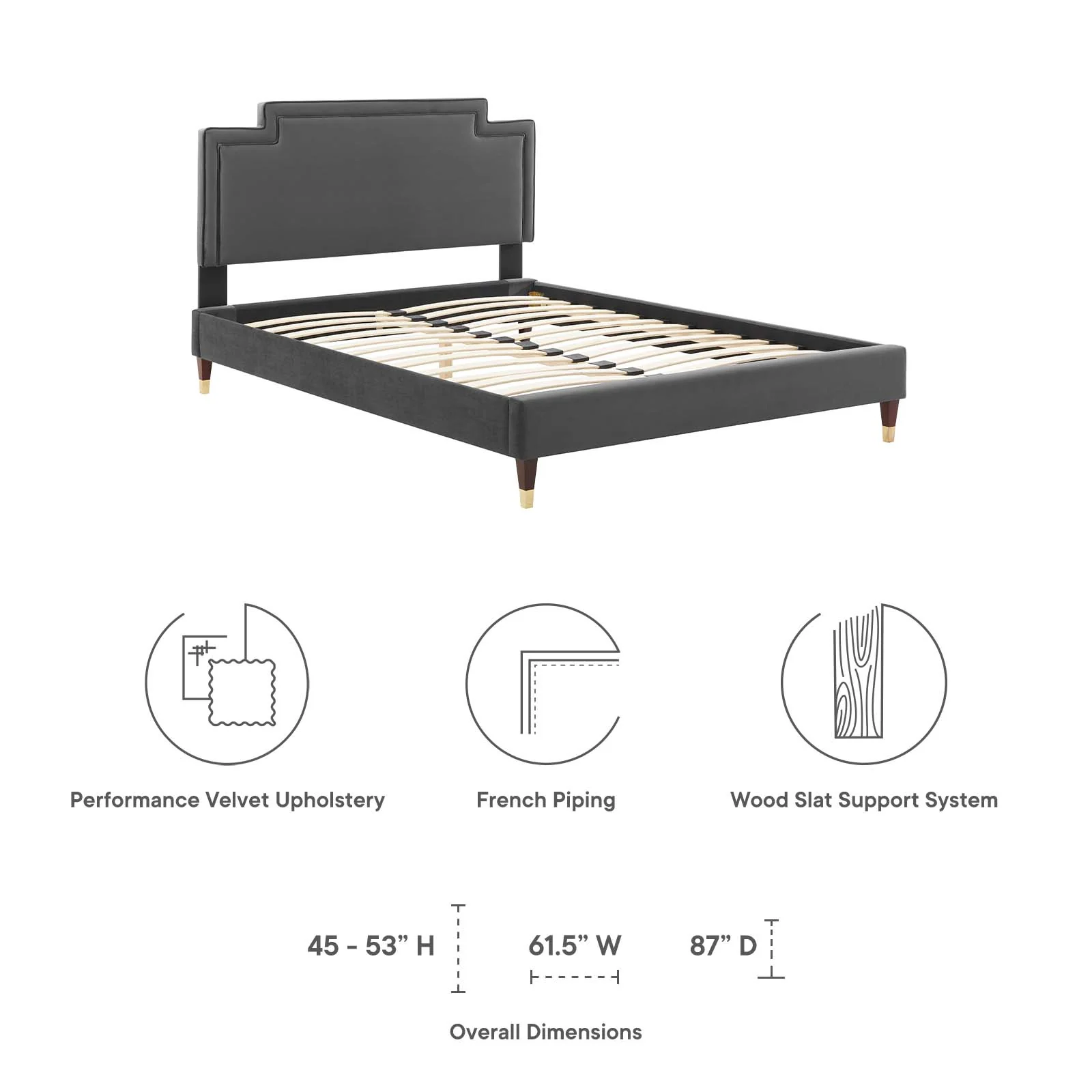 Liva Performance Velvet Twin Bed By Modway - MOD-6796 - Image 10
