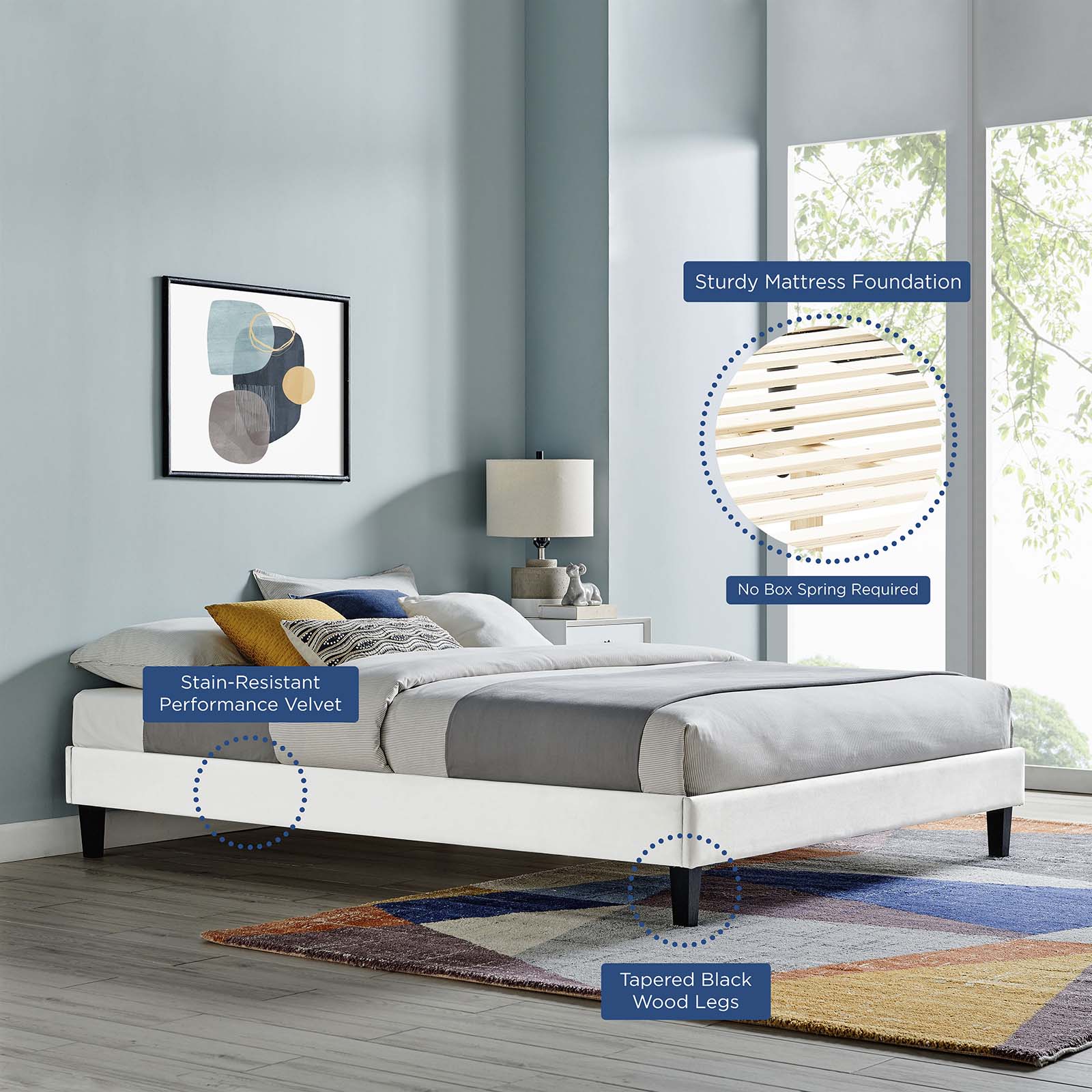 Liva Performance Velvet Twin Bed By Modway - MOD-6801 - Image 36