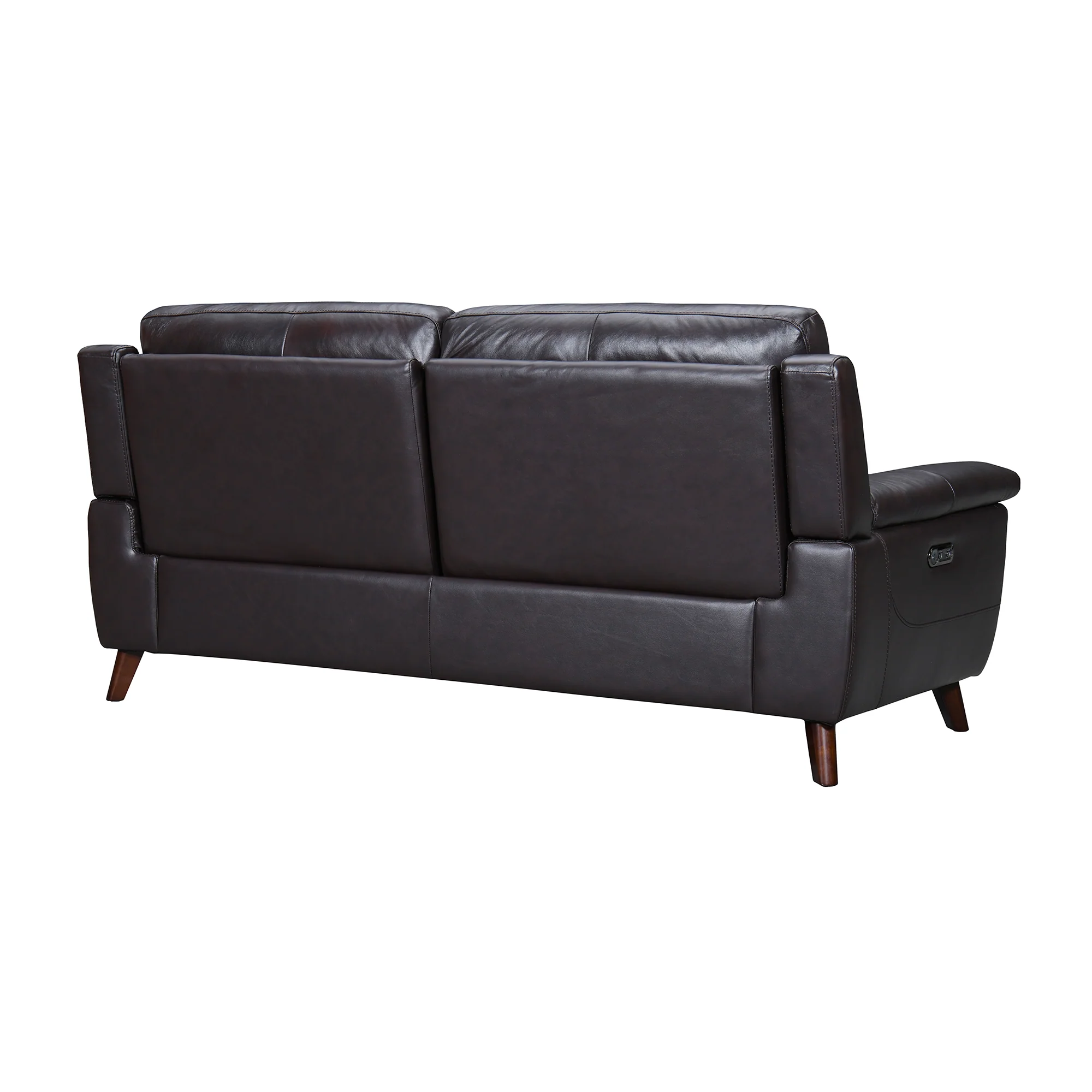 Lizette Brown Leather Power Recliner 3 Piece Living Room Set with USB By Armen Living - Image 5