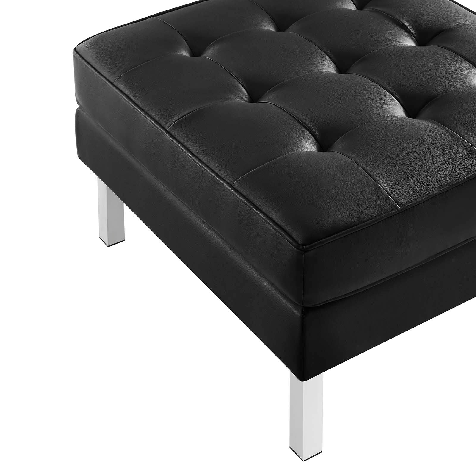 Loft Tufted Vegan Leather Armchair and Ottoman Set By Modway - EEI-6409 - Image 9