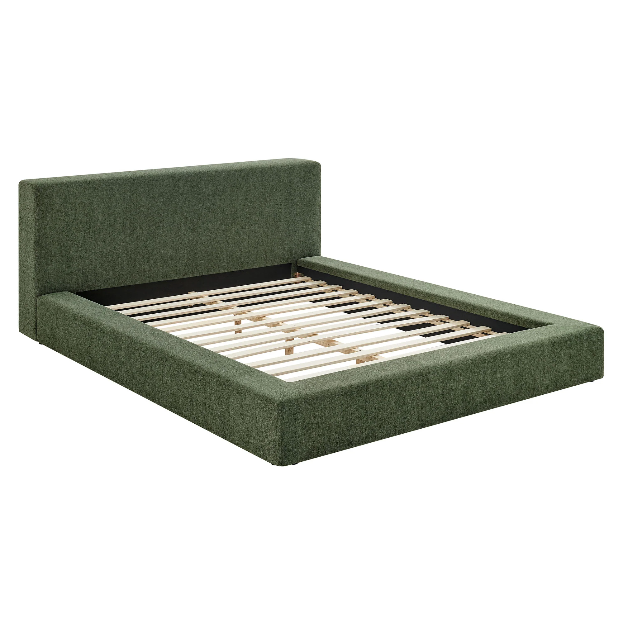 Luma Chenille Upholstered King Platform Bed Frame by Modway - Image 20