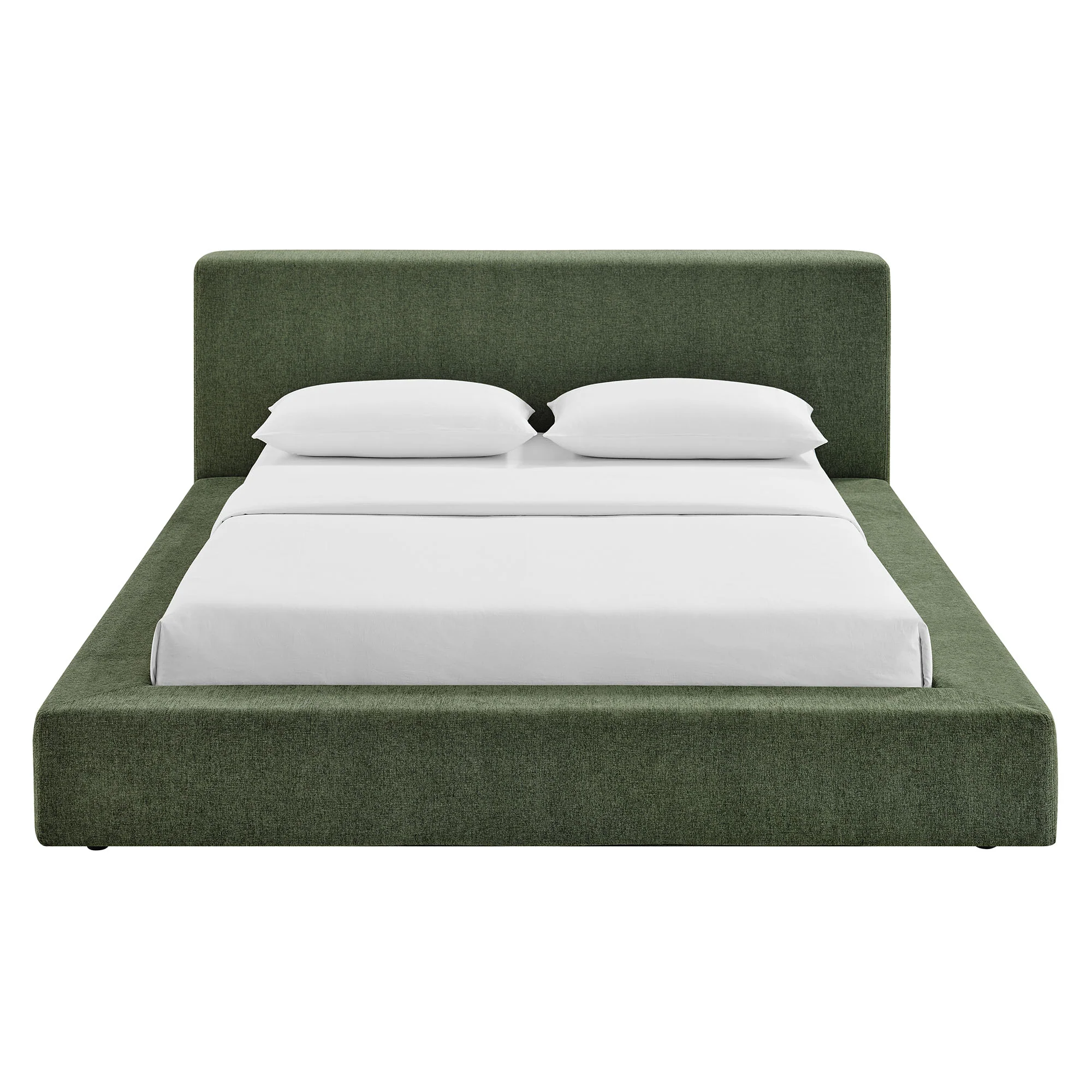 Luma Chenille Upholstered King Platform Bed Frame by Modway - Image 3