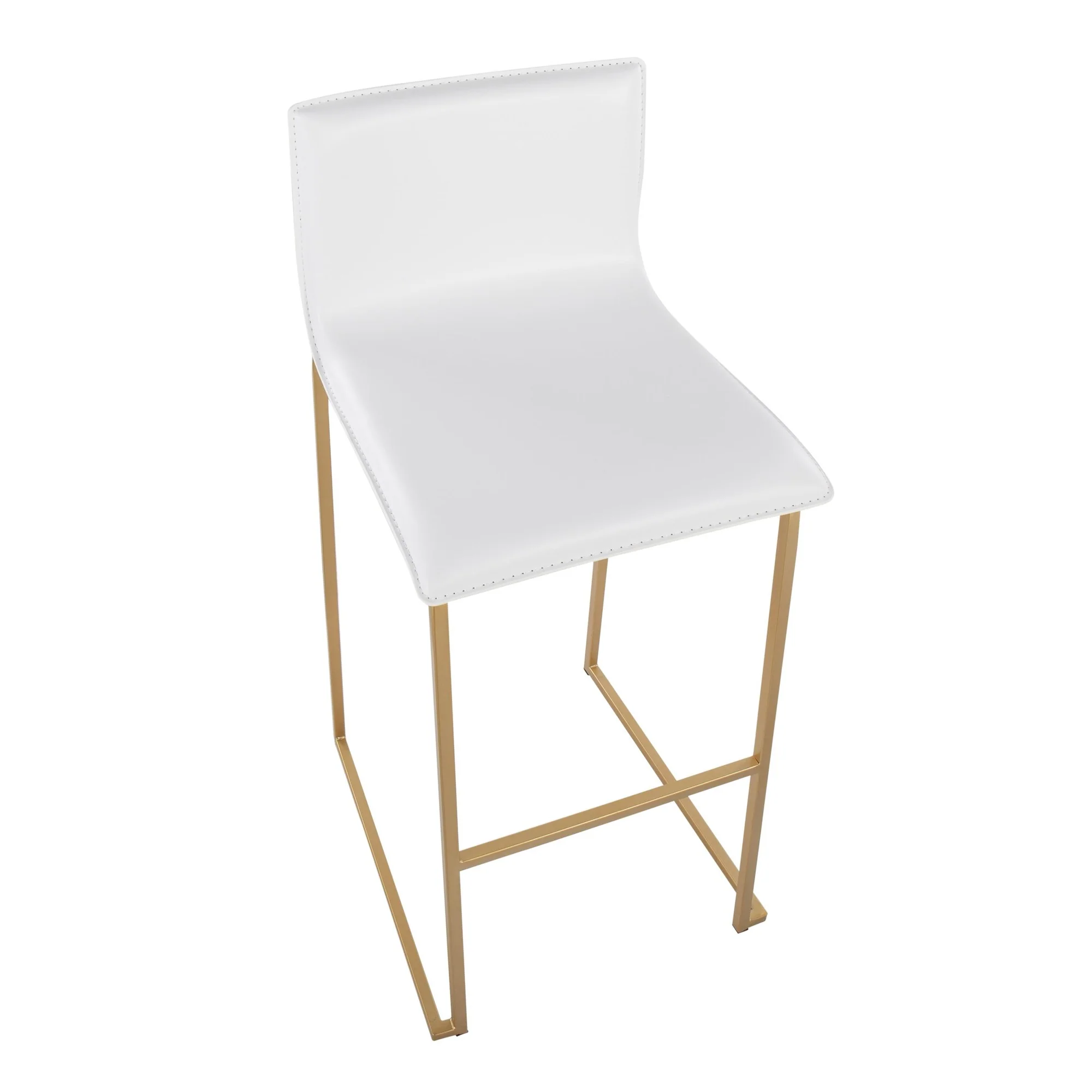 Mara Barstool - Set of 2 Gold White By LumiSource - Image 7