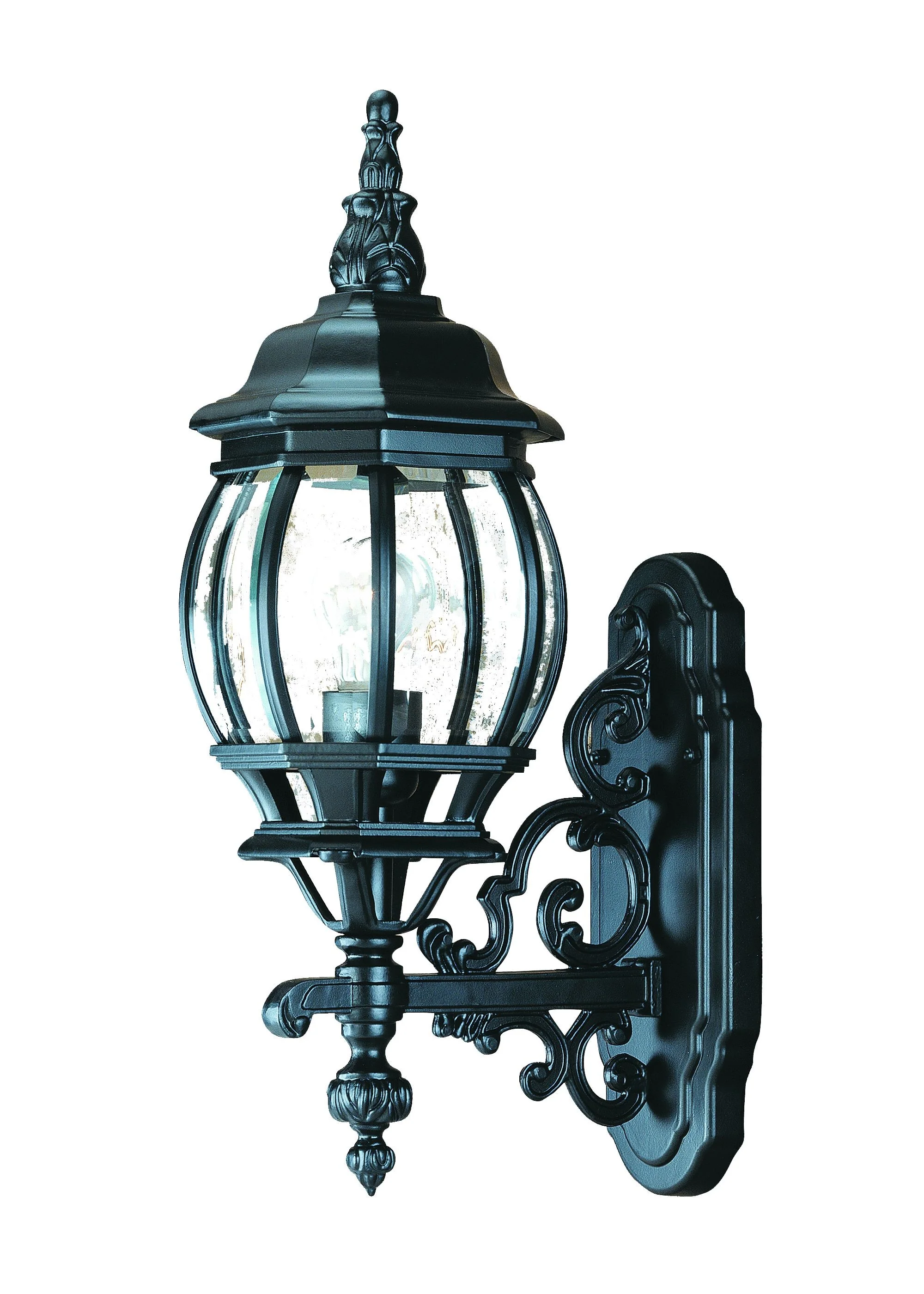 Matte Black Glass Globe Wall Light By Homeroots