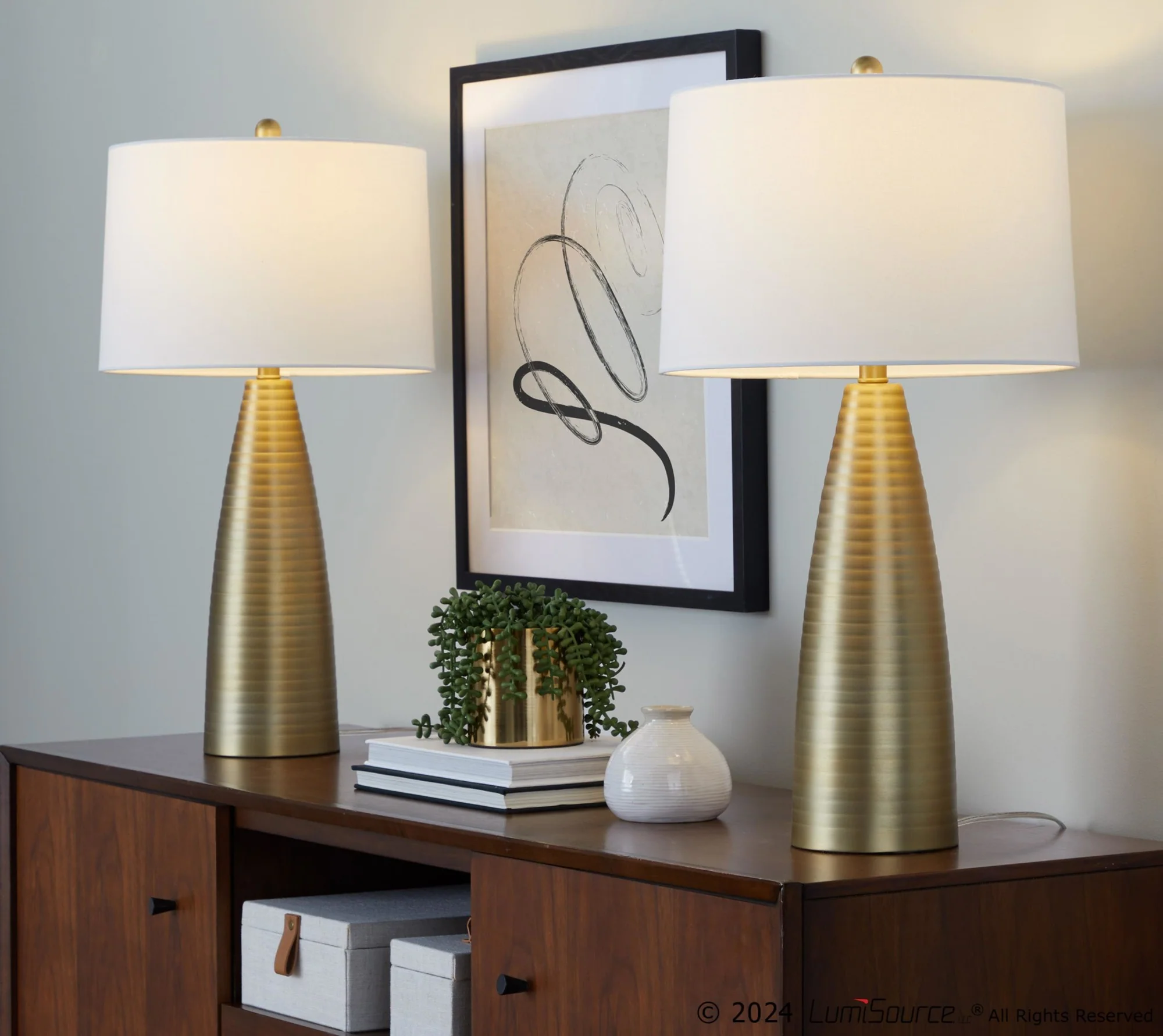 Maya 27" Metal Table Lamp - Set of 2 By LumiSource - GTS28-MAYA AUW2