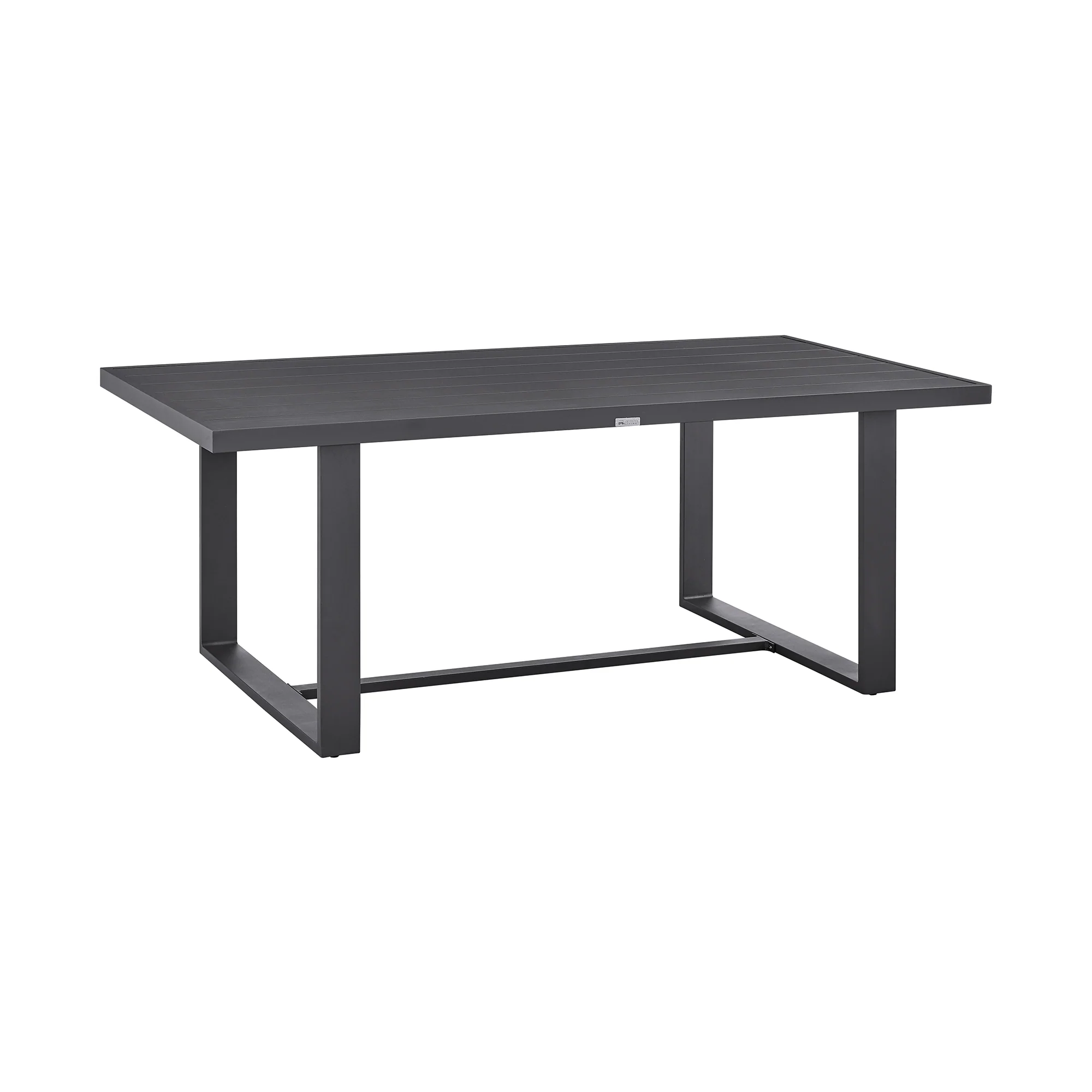 Menorca Outdoor Patio 5-Piece Dining Table Set in Aluminum with Gray Cushions By Armen Living - Image 6