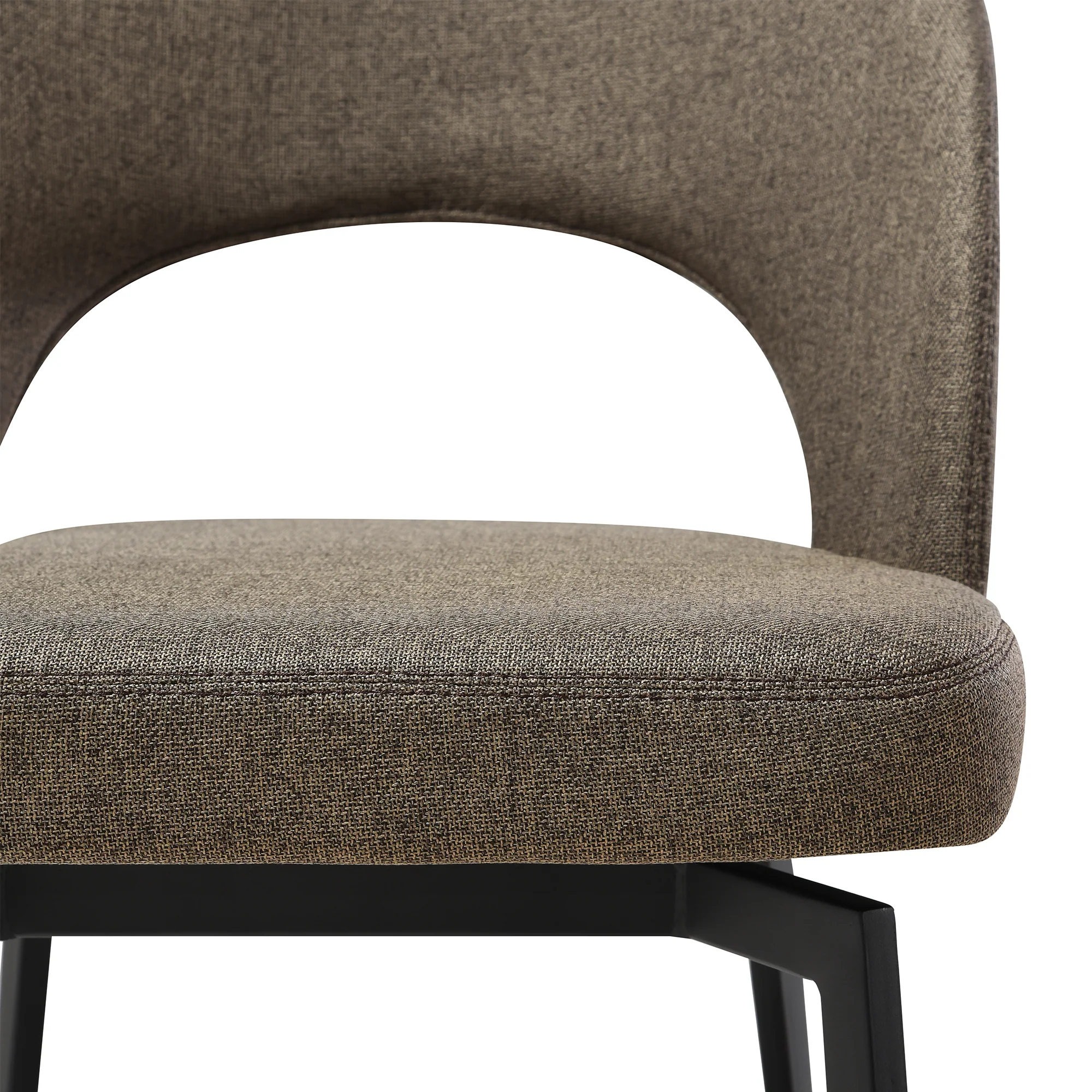 Milena Lucia 5 Piece Extendable Dining Set with Brown Fabric Chairs By Armen Living - Image 11