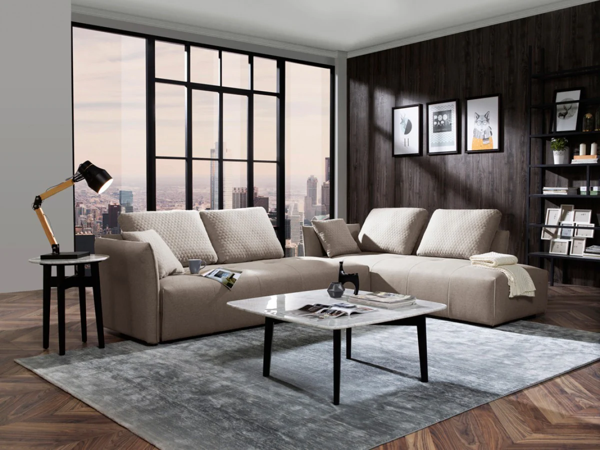 Mod Light Gray Fabric Modular Sectional Sofa Bed By Homeroots