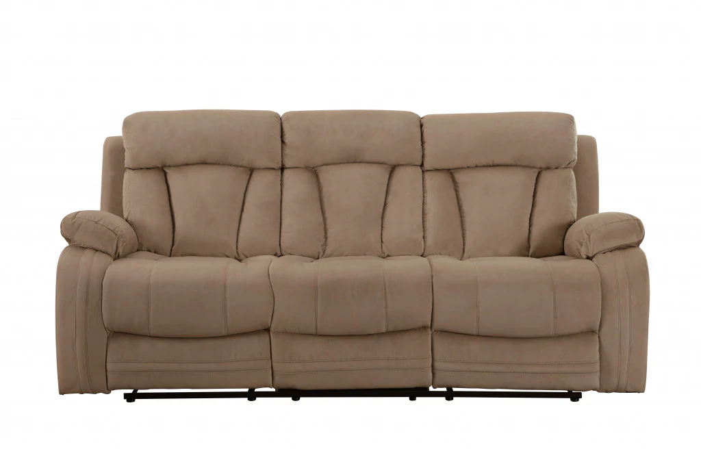 Modern Beige Leather Sofa And Loveseat By Homeroots - 343893 - Image 4