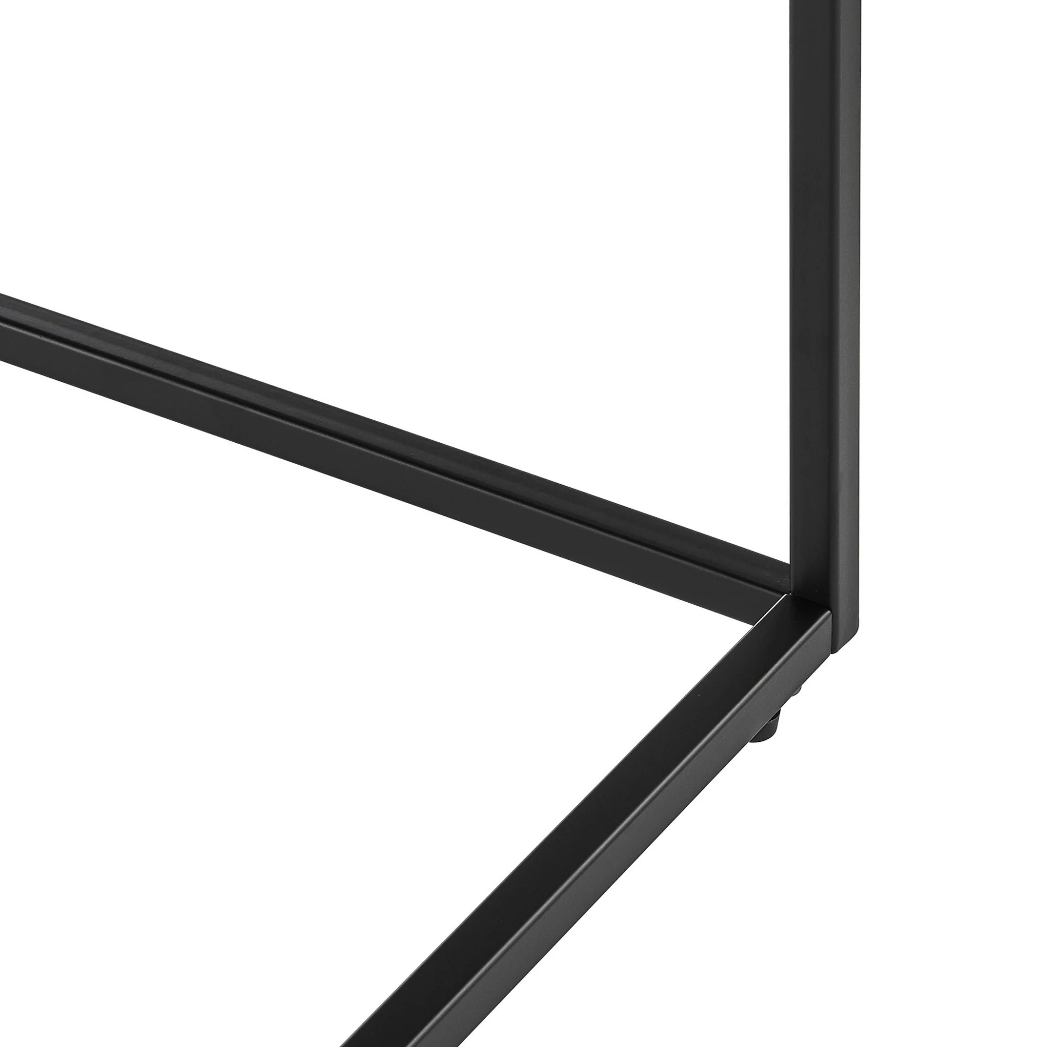 Modern Black Gloss and Matte Black Cube Side Table By Homeroots - Image 3