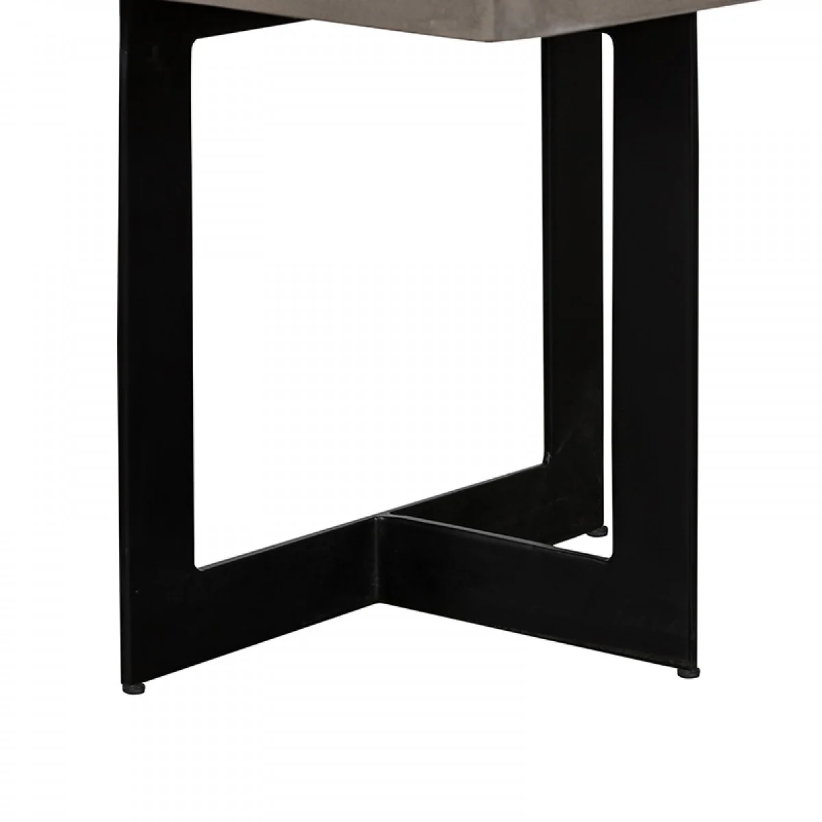 Modern Dark Gray Concrete and Black Steel Coffee Table By Homeroots - Image 6