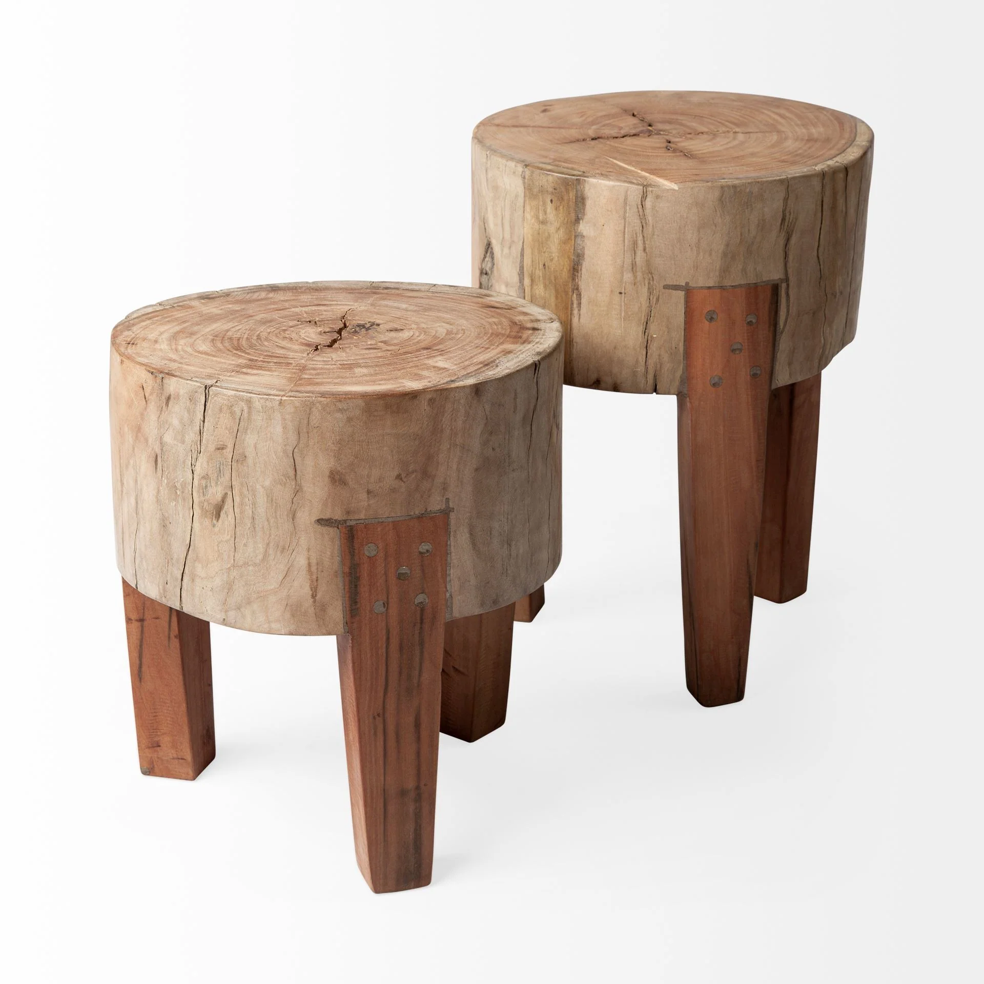 Modern Farmhouse 18' Reclaimed Wood Stool By Homeroots - Image 6