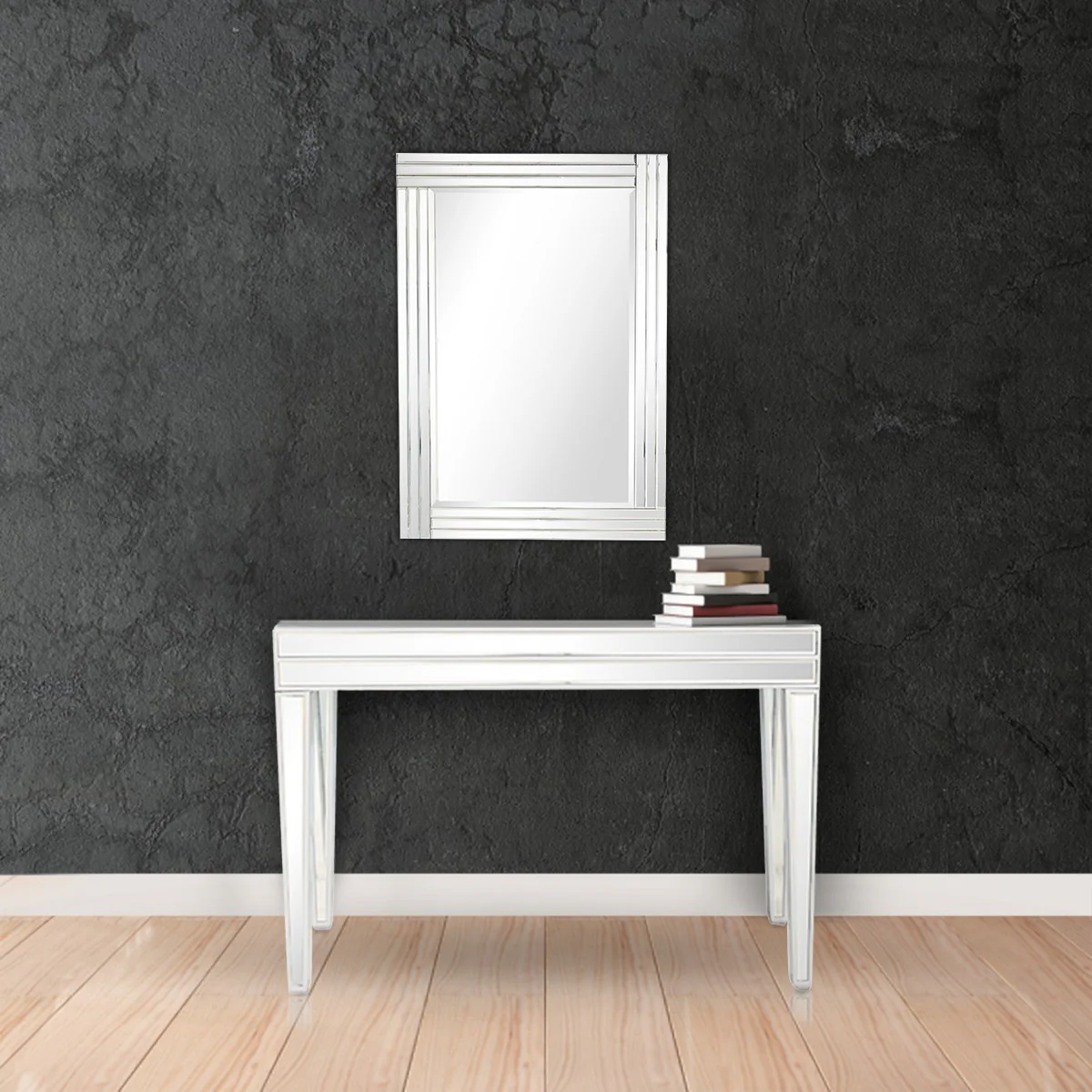 Modern Mirrored Console Table and Mirror Set By Homeroots - Image 8