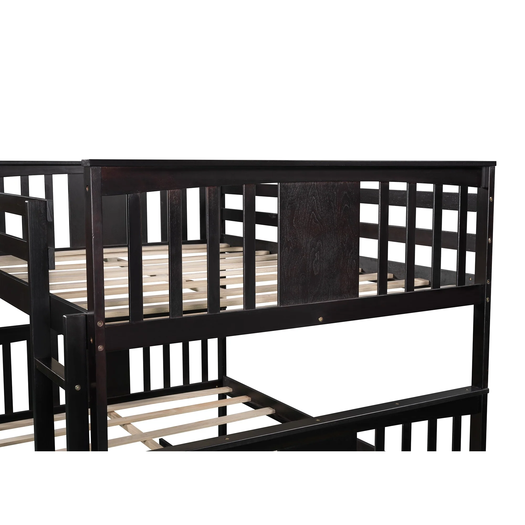 Modern White Full Over Full Bunk Bed With Two Drawers By Homeroots - Image 23