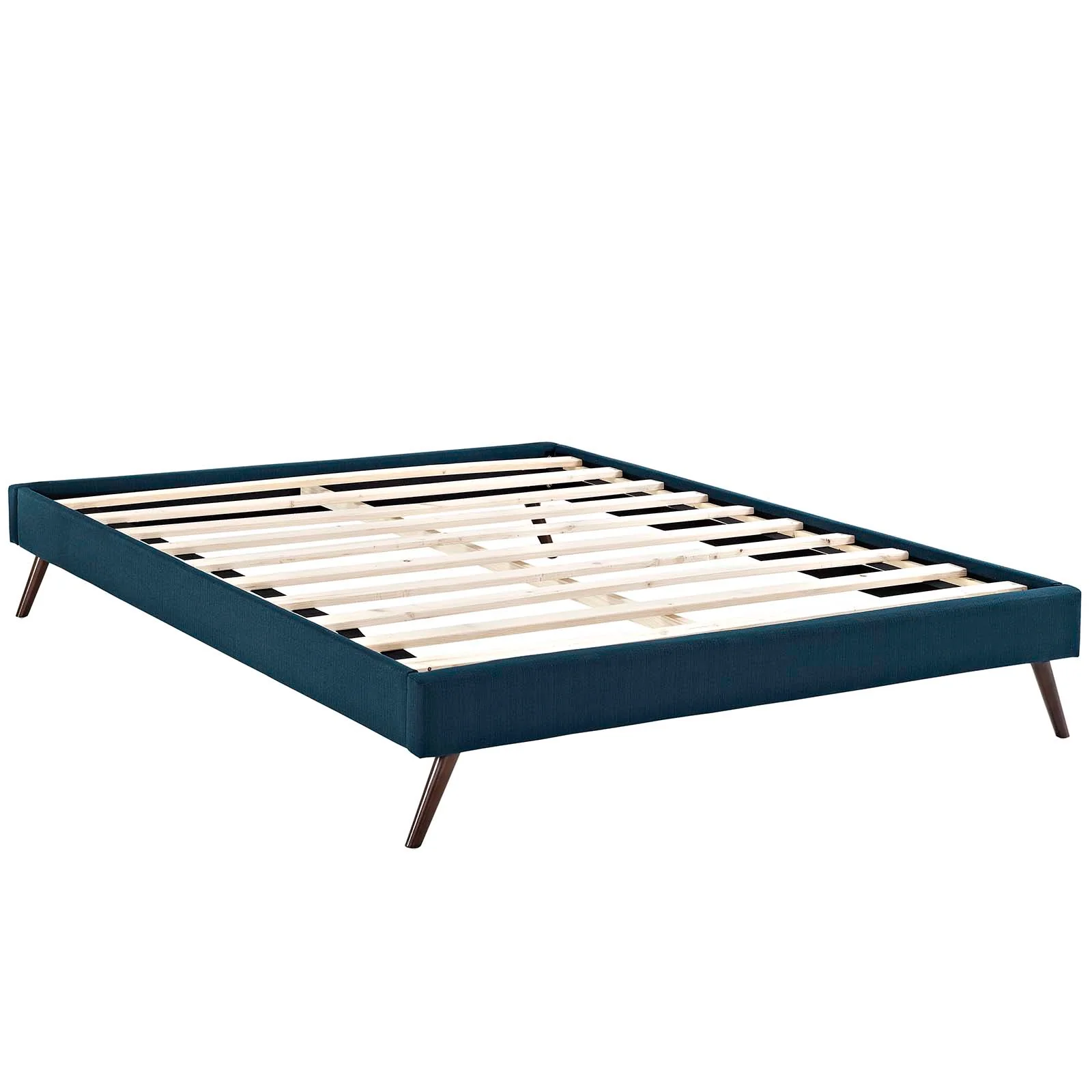 Modway Helen Fabric Queen Bed Frame with Round Splayed Legs - Image 3