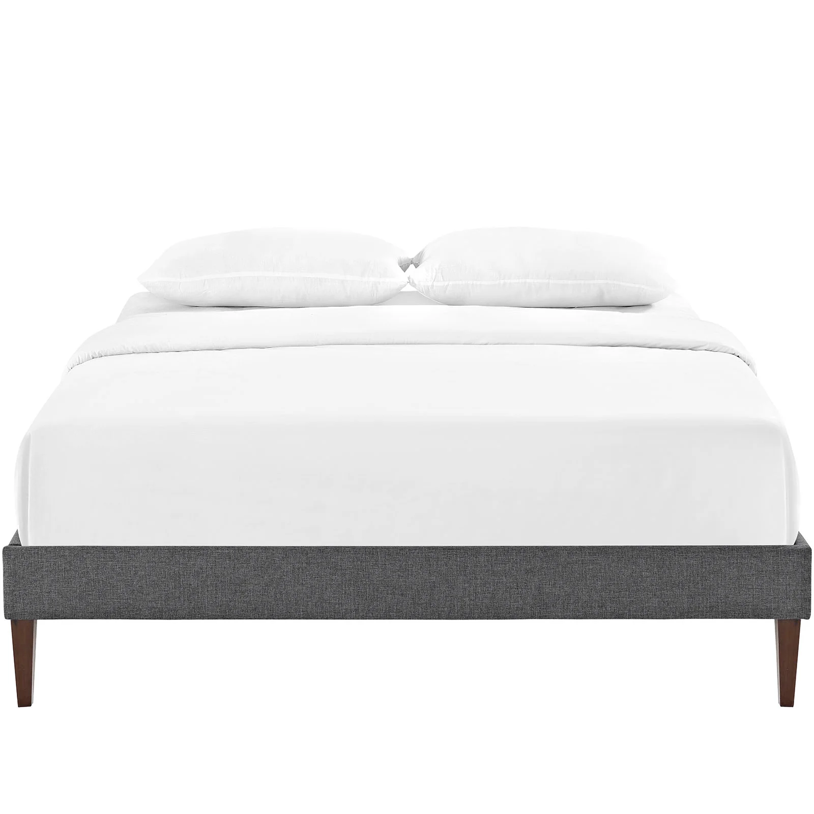 Modway Sharon Fabric King Bed Frame with Squared Tapered Legs - Image 5