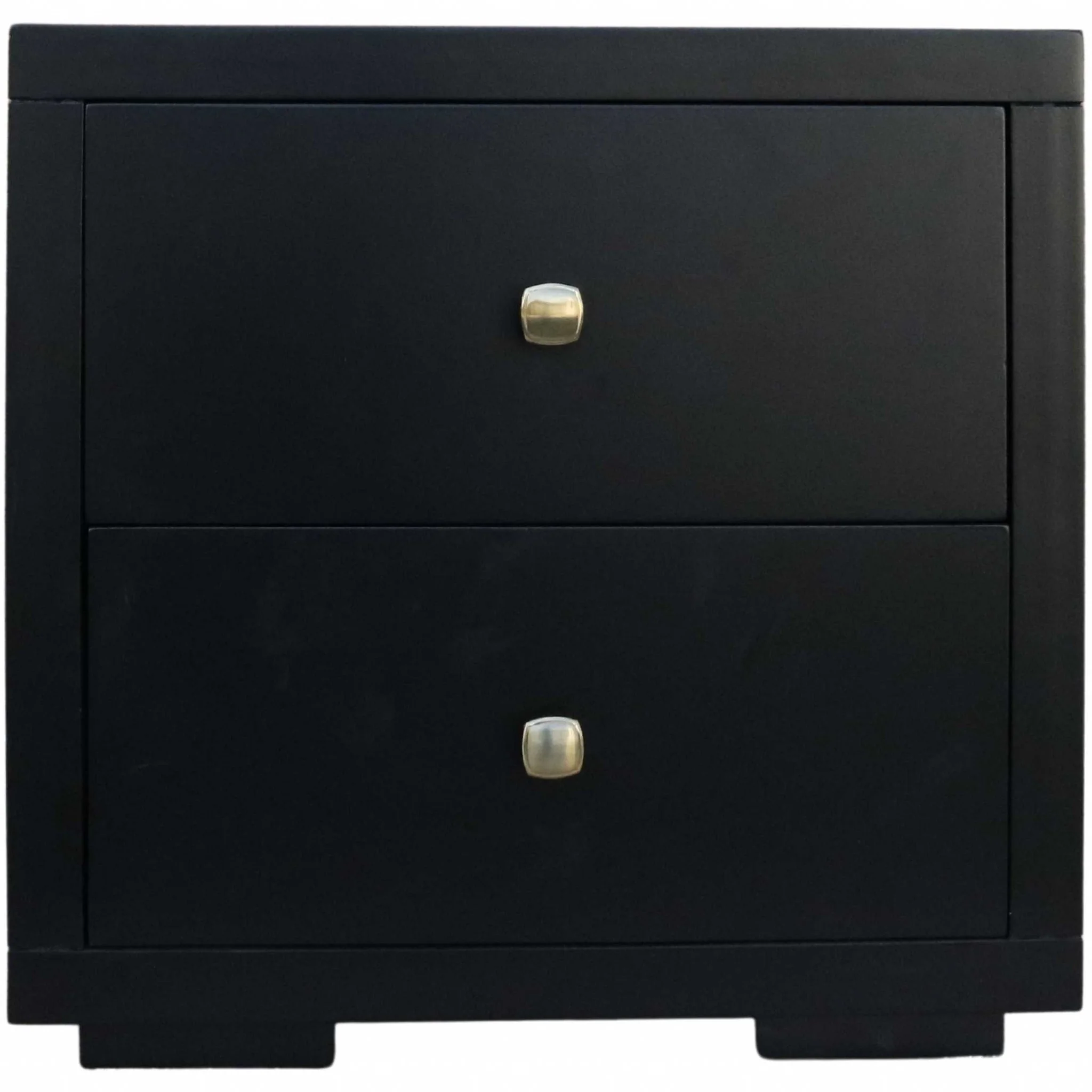Moma Black Wood Platform Twin Bed With Nightstand By Homeroots - Image 6