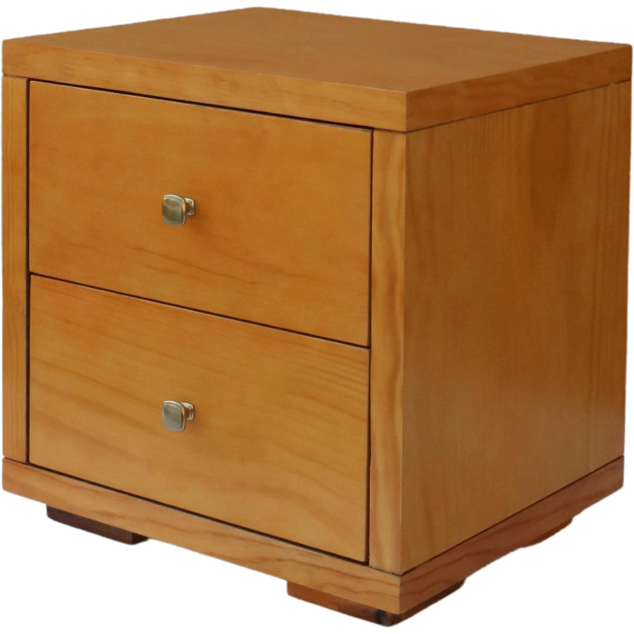 Moma Oak Wood Platform King Bed With Two Nightstands By Homeroots - Image 7