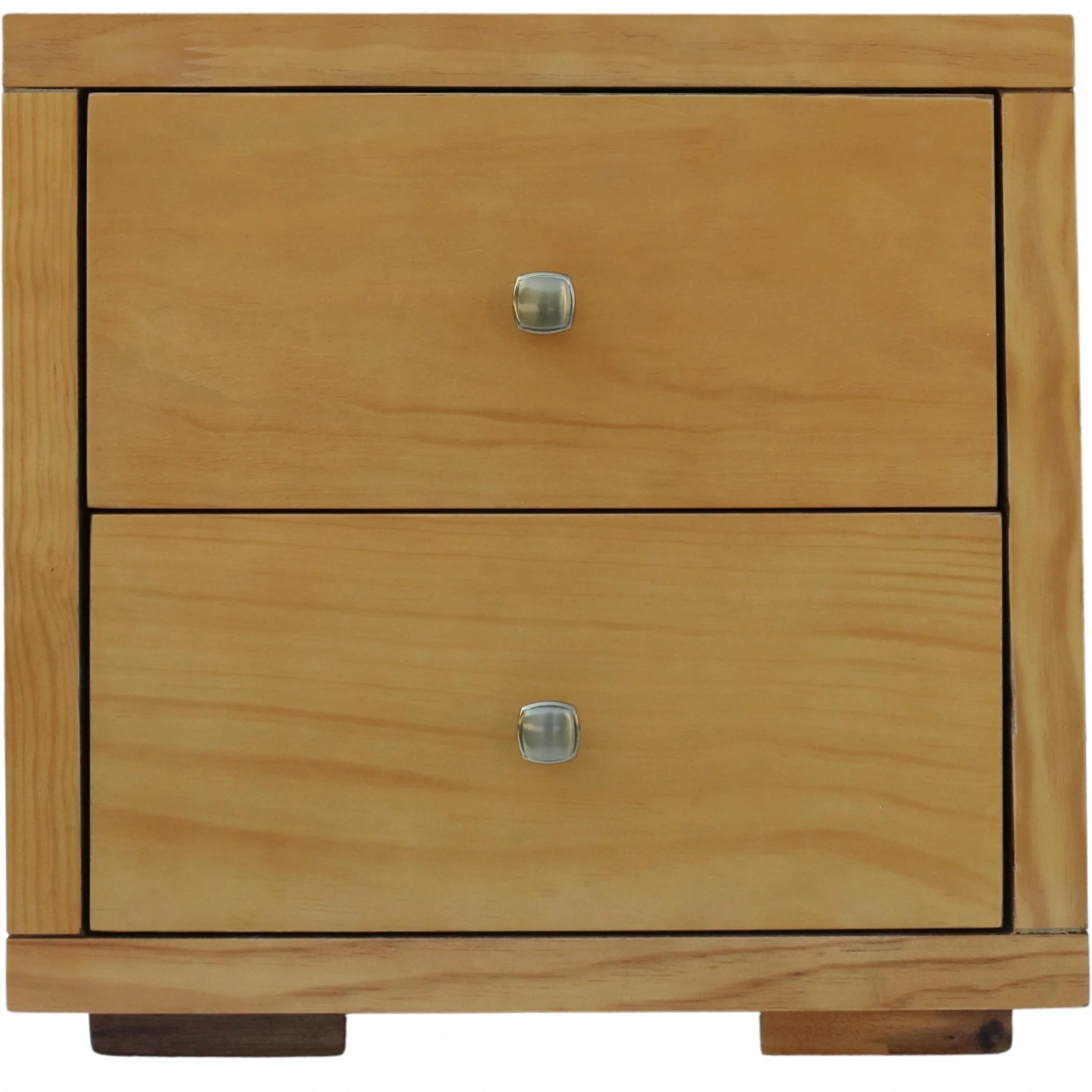 Moma Oak Wood Platform Queen Bed With Two Nightstands By Homeroots - Image 6