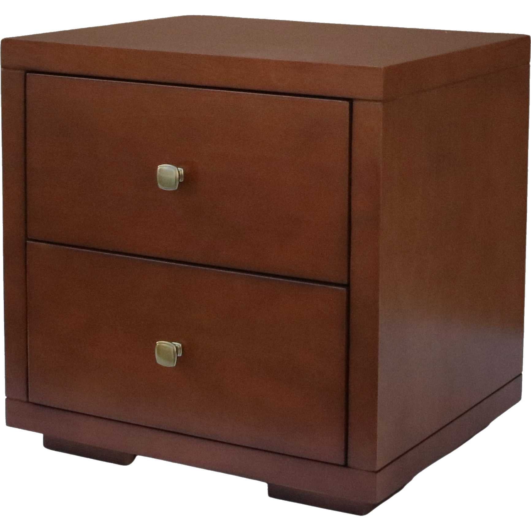 Moma Walnut Wood Platform Full Bed With Nightstand By Homeroots - Image 7