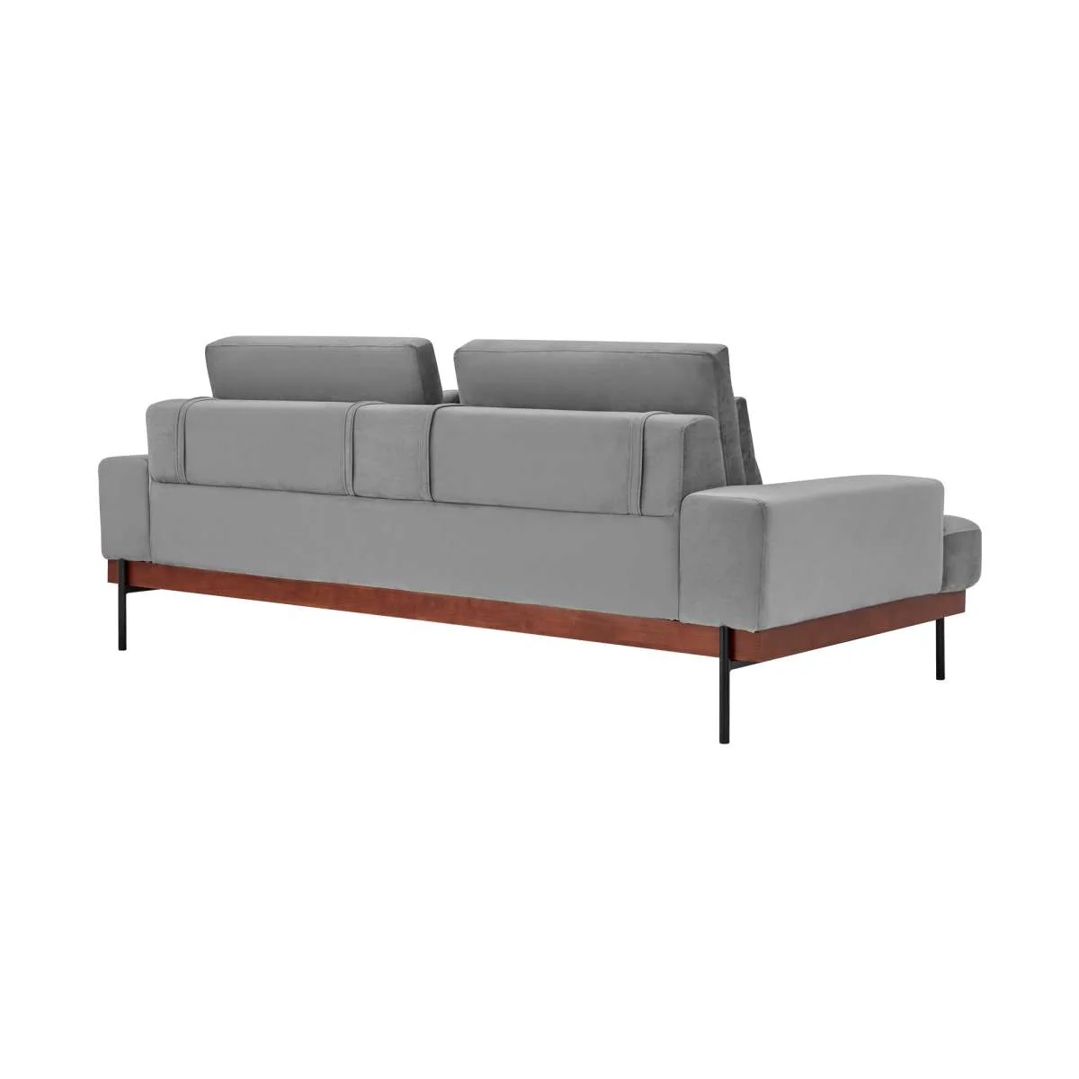 Monet 86" Mid-Century Modern Beige Velvet Sofa By Armen Living - Image 19