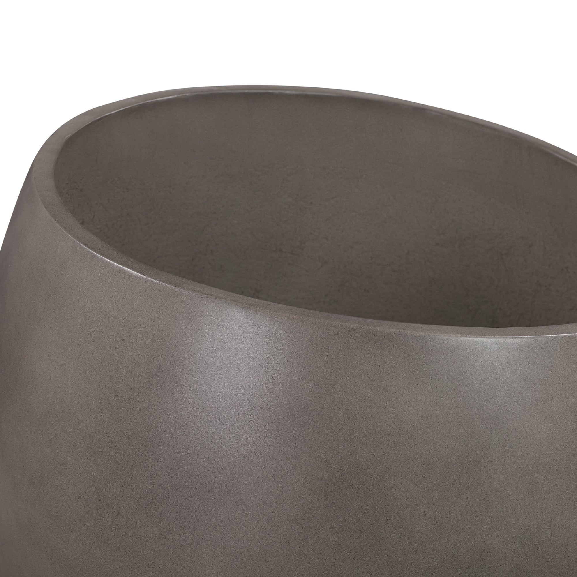 Moonstone Medium Indoor or Outdoor Planter in Grey Concrete By Armen Living - Image 6