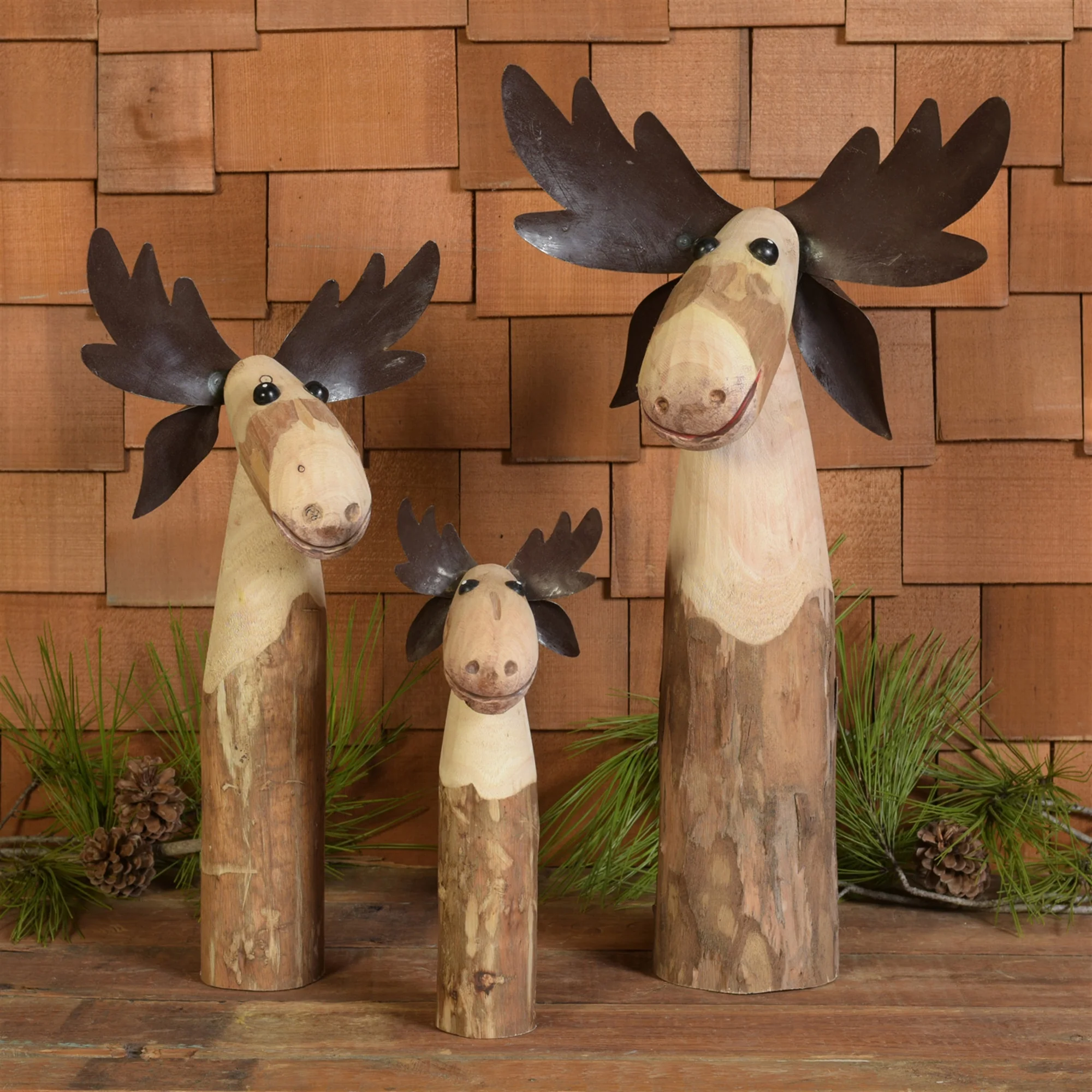 Moose, Wood & Metal - Small Set Of 2 By HomArt - Image 4