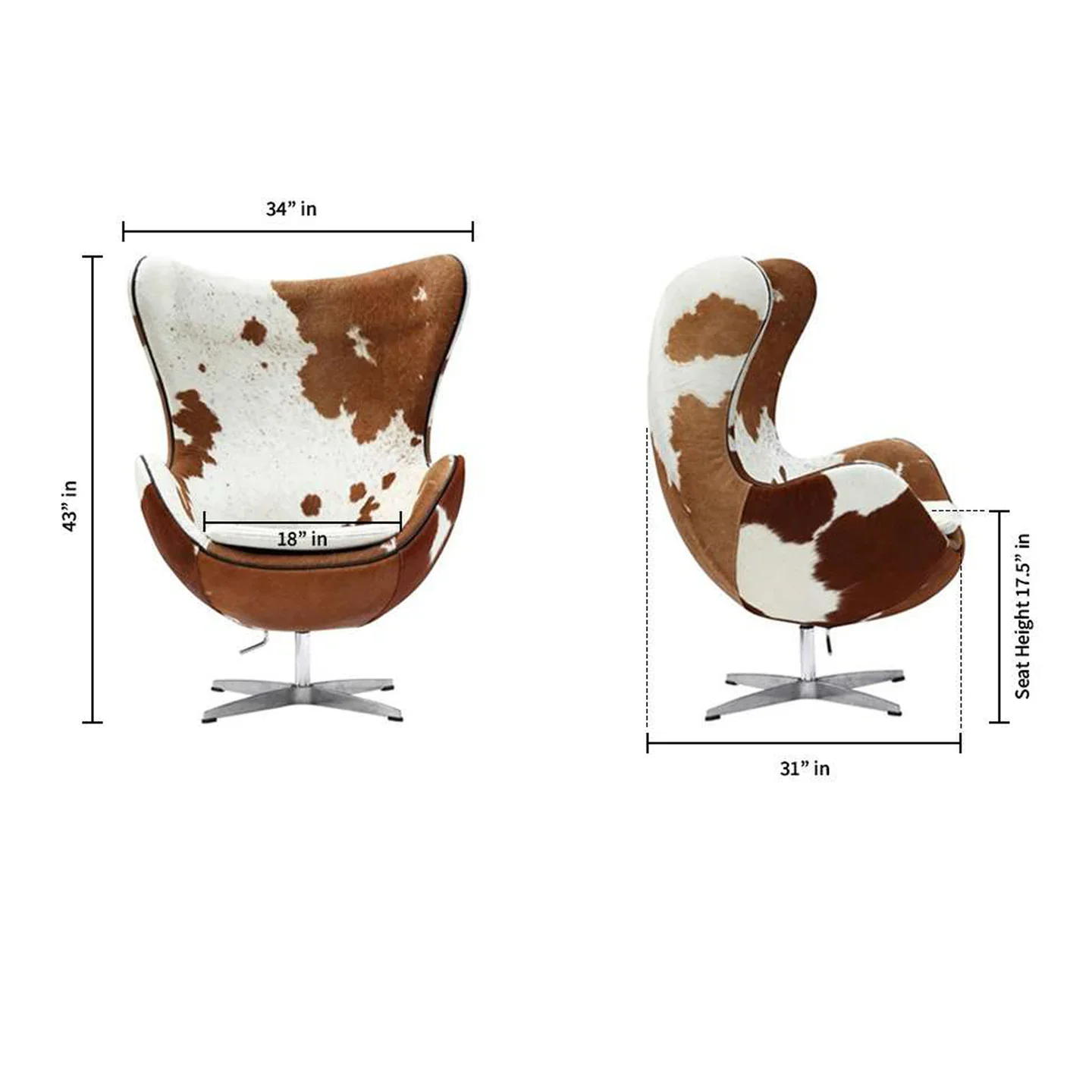 Napa Lounge Chair Pony By World Modern Design - Image 2