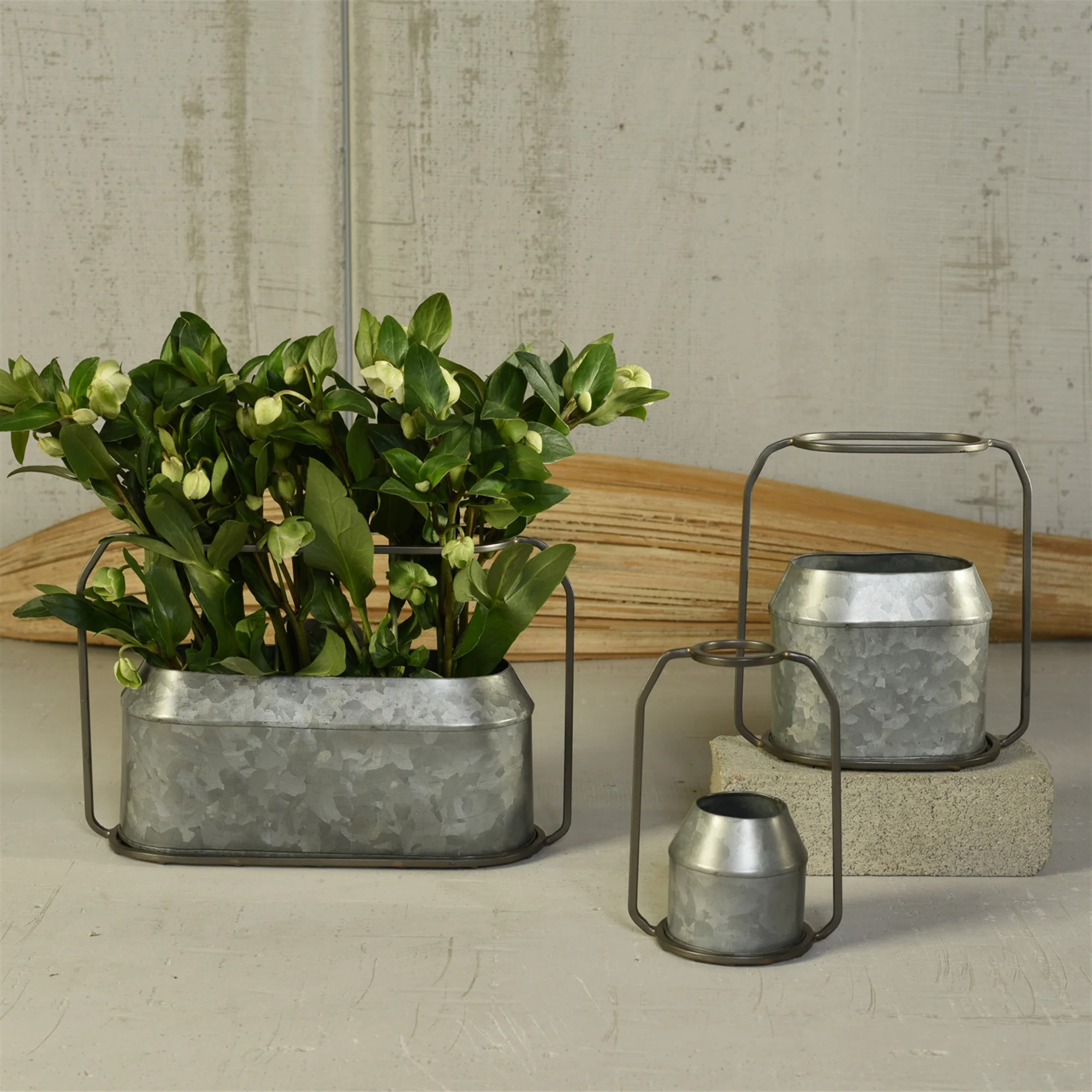 Napa Vase, Metal & Zinc - Round - Zinc Set Of 2 By HomArt
