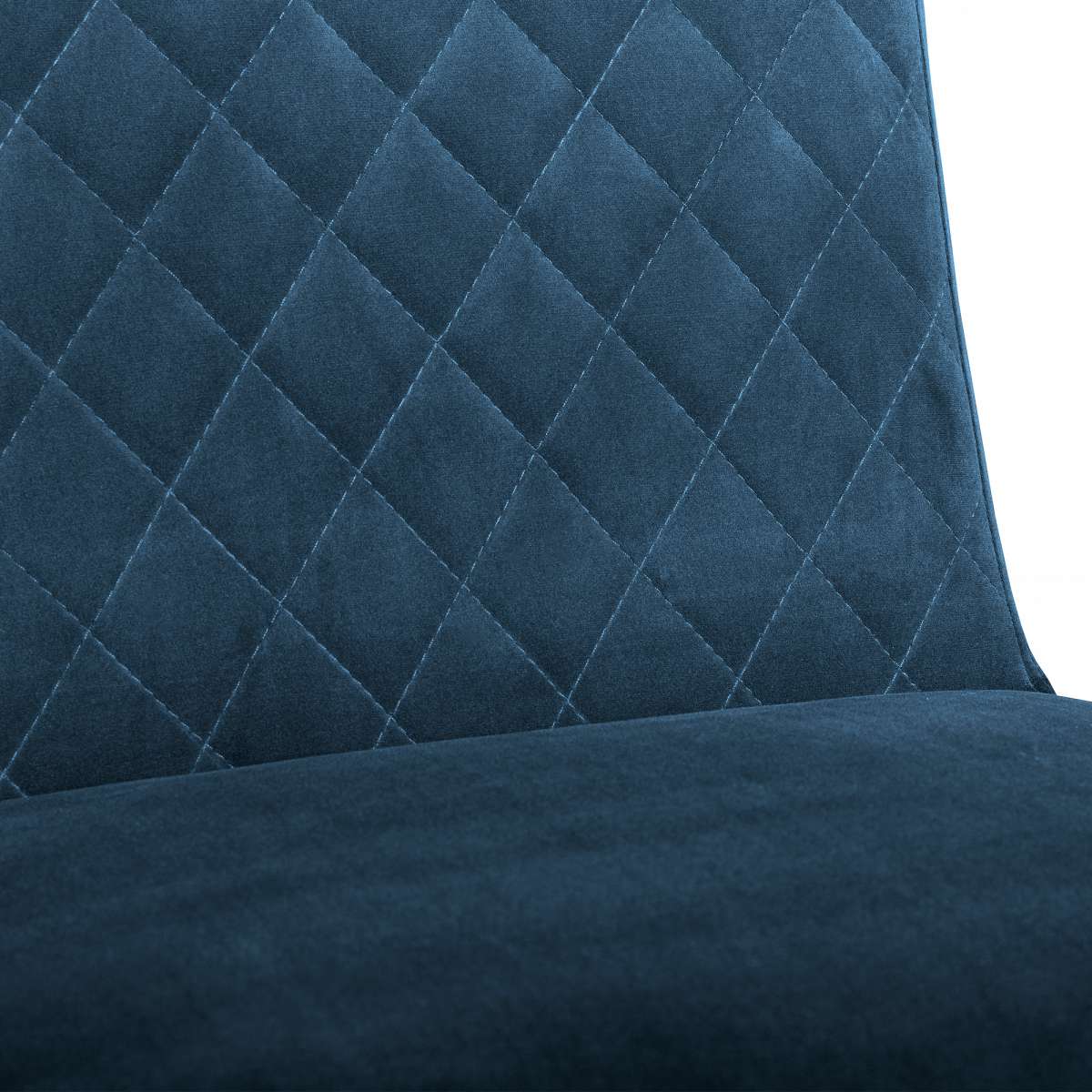 Napoli Blue Velvet and Black Leg Modern Accent Dining Chair- Set of 2 By Armen Living - Image 5