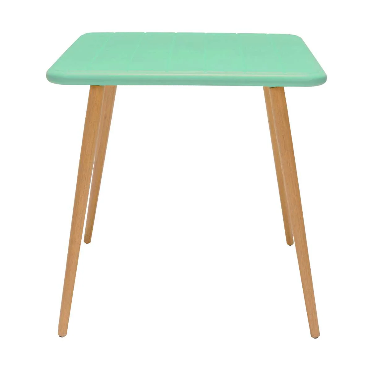 Nassau Square Outdoor Green Eucalyptus Dining Table By Armen Living - Image 10